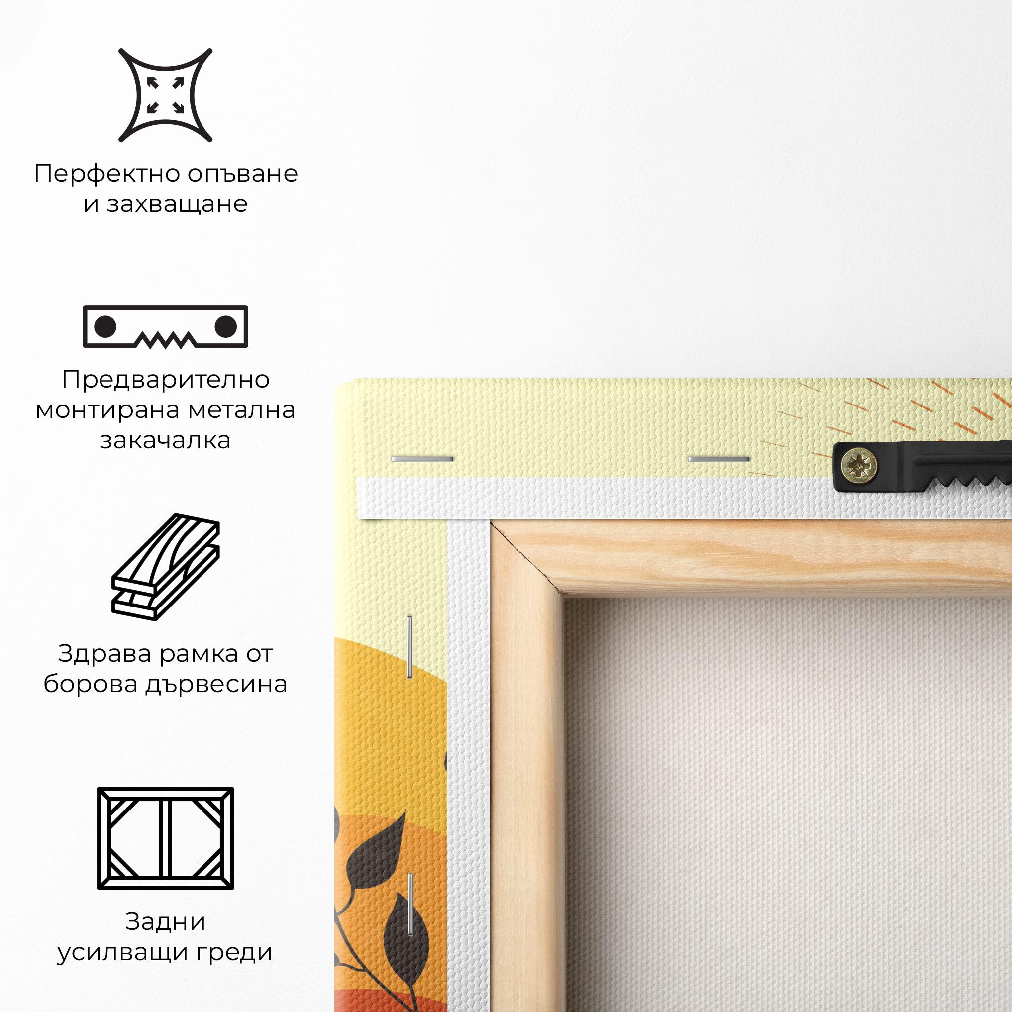 Картина на платно Minimalist Sunset Art mockup 5