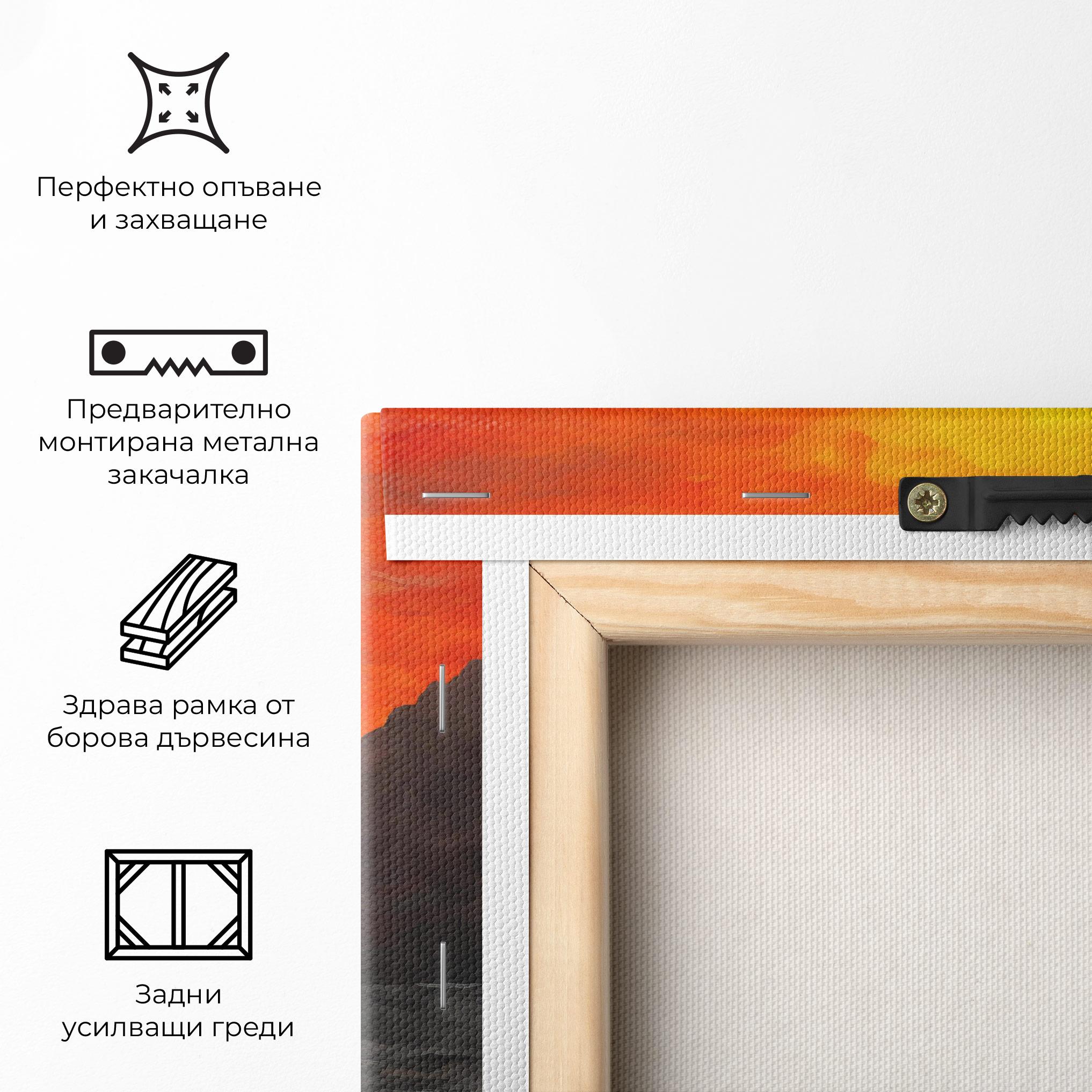 Картина на платно Mountains Rocks Painting mockup 5