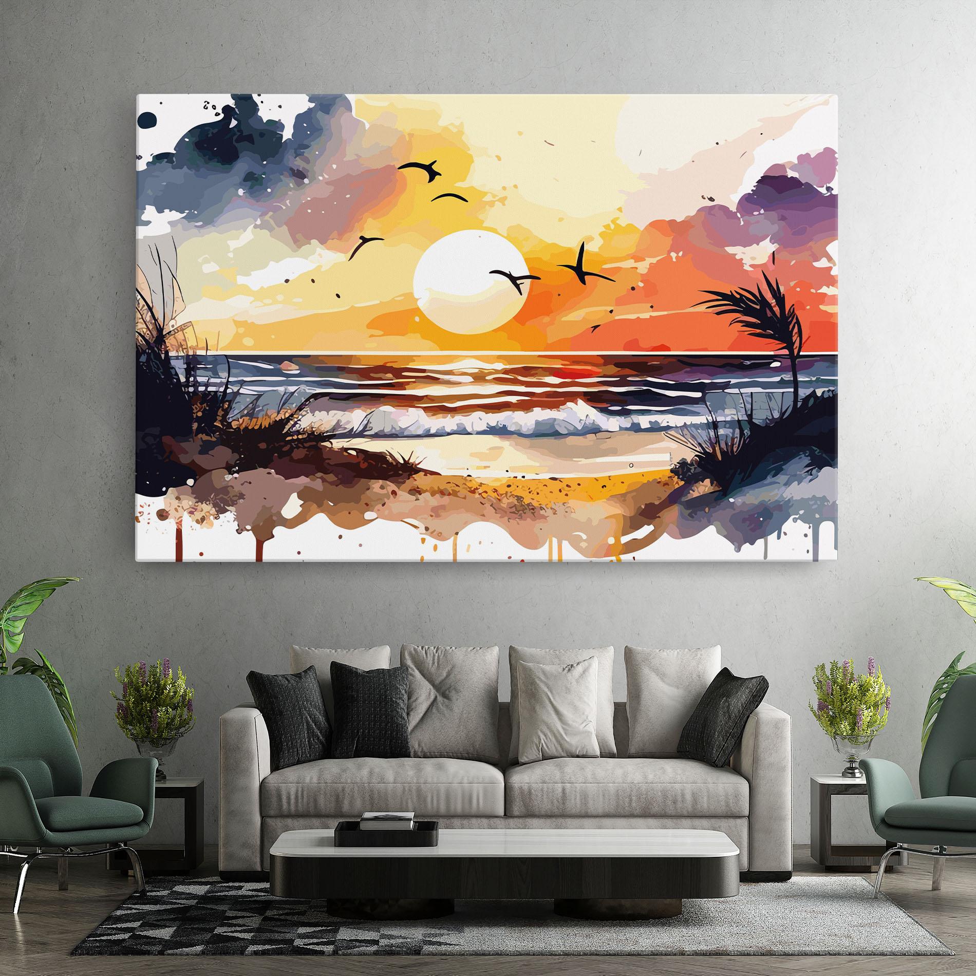 Картина на платно Sunset Art View mockup 7