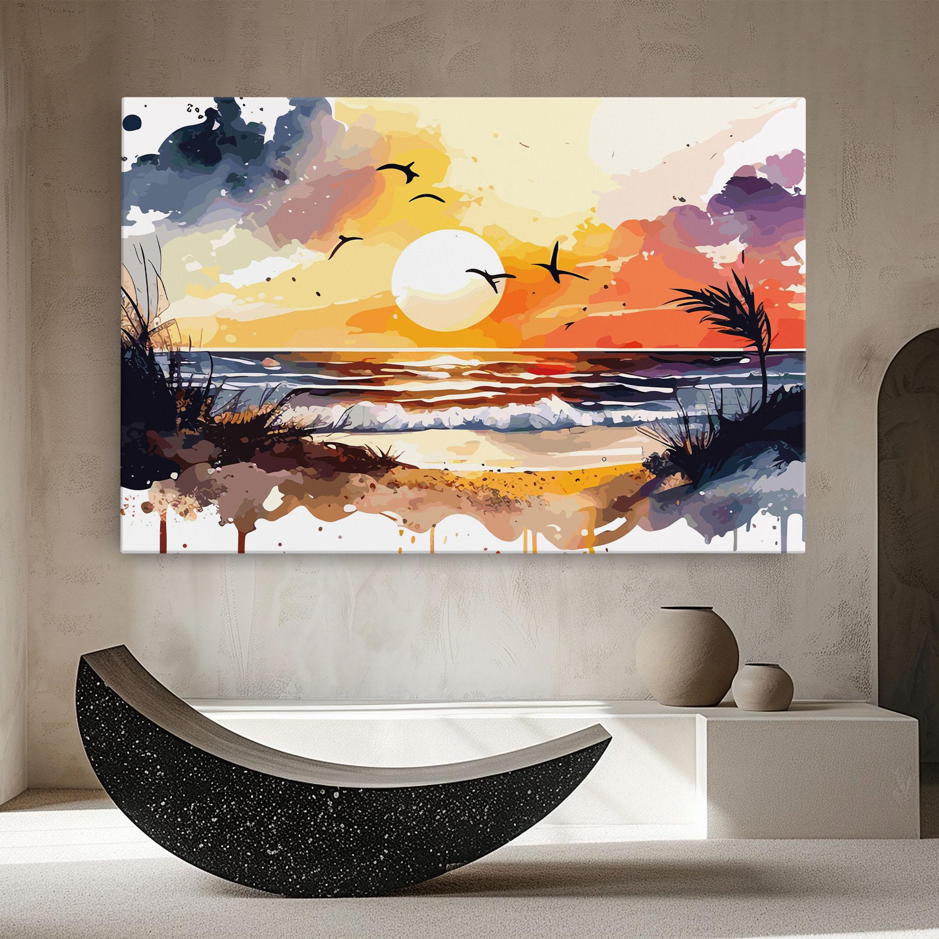 Картина на платно Sunset Art View mockup 8