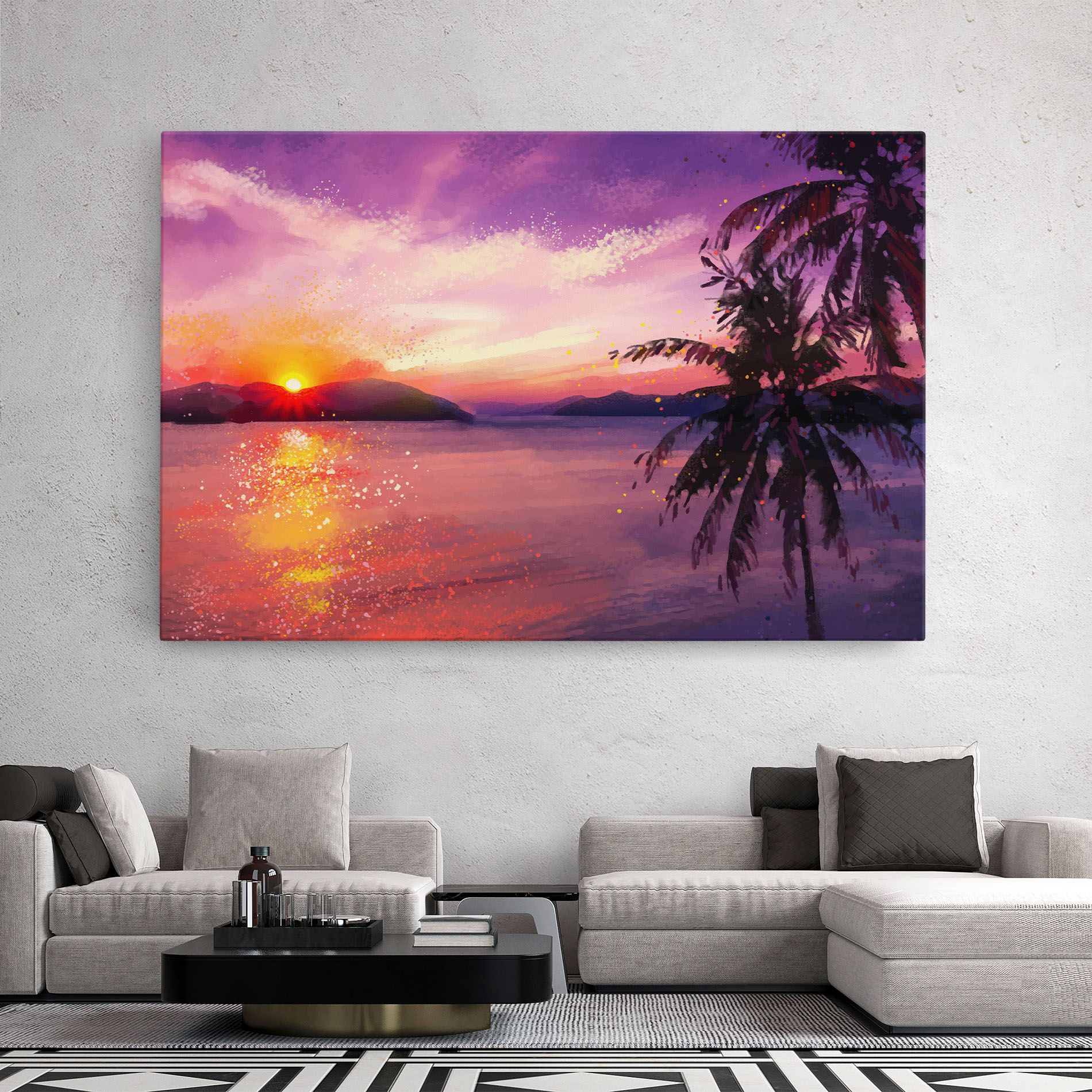 Purple Sunrise Art mockup 2
