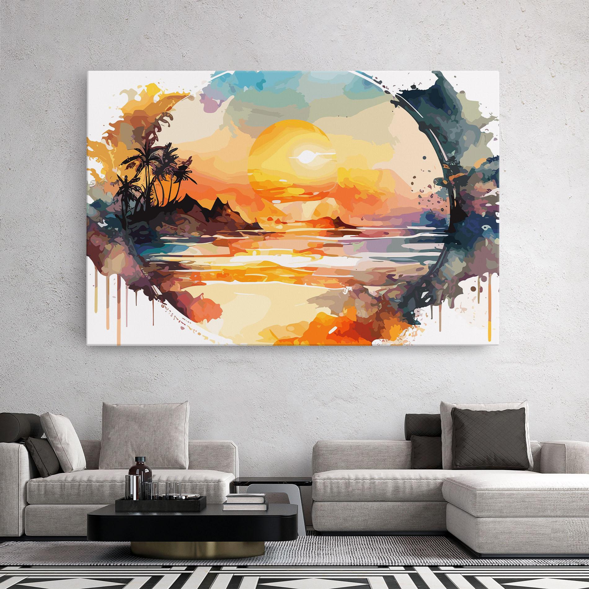 Картина на платно Sunrise Art mockup 2