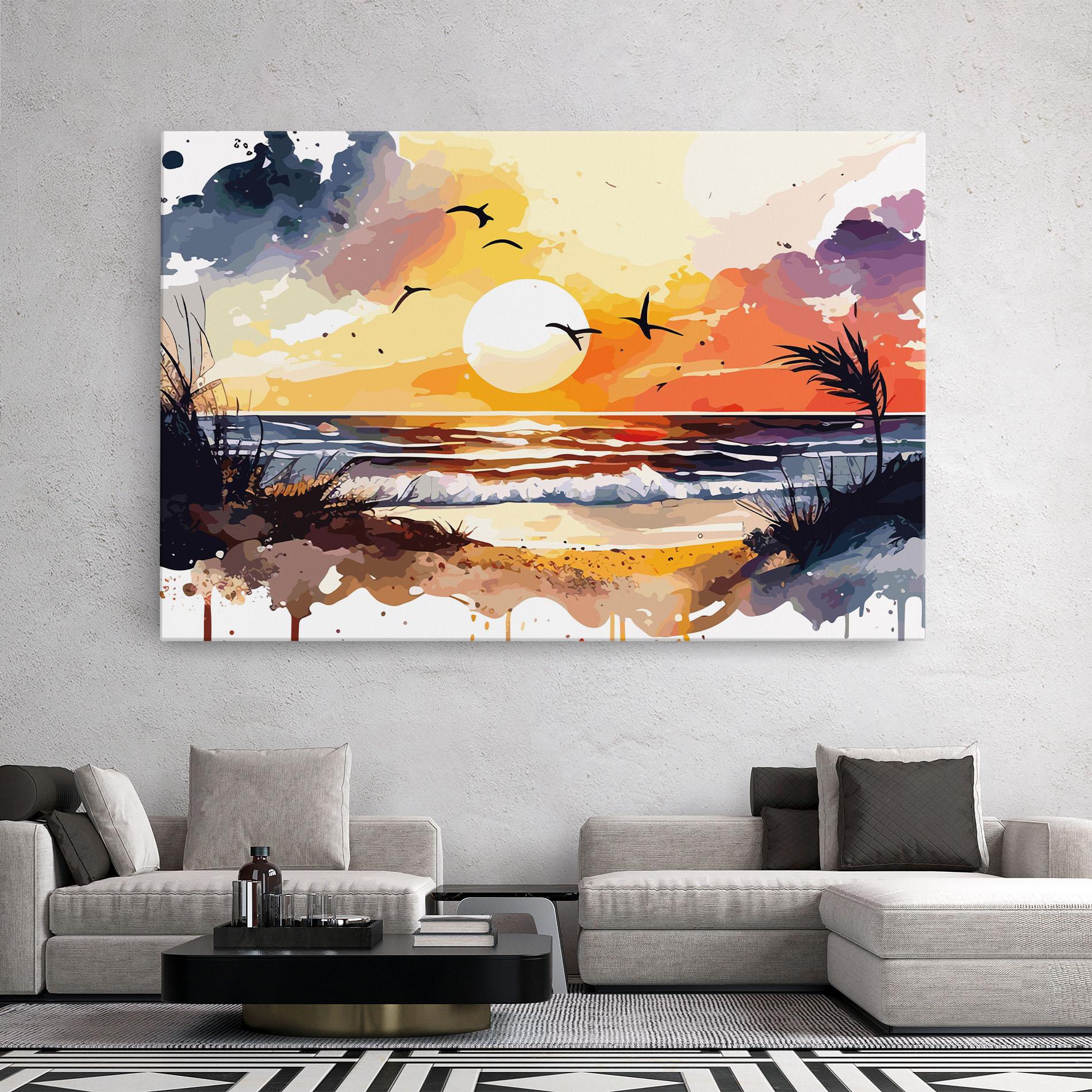 Картина на платно Sunset Art View mockup 2