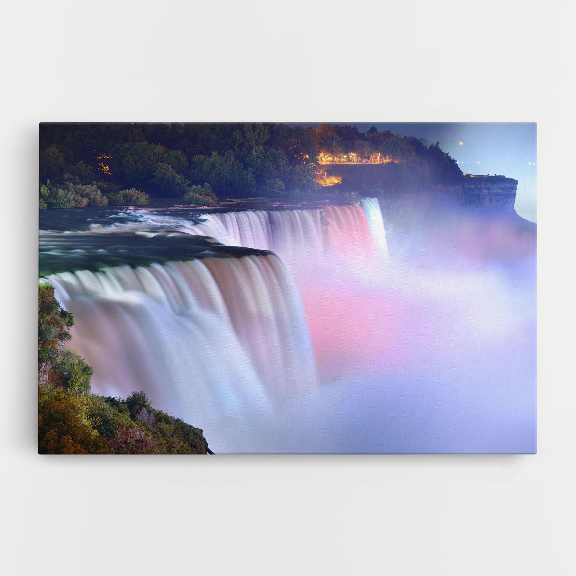 Картина на платно Dreamy Purple Waterfall mockup 0