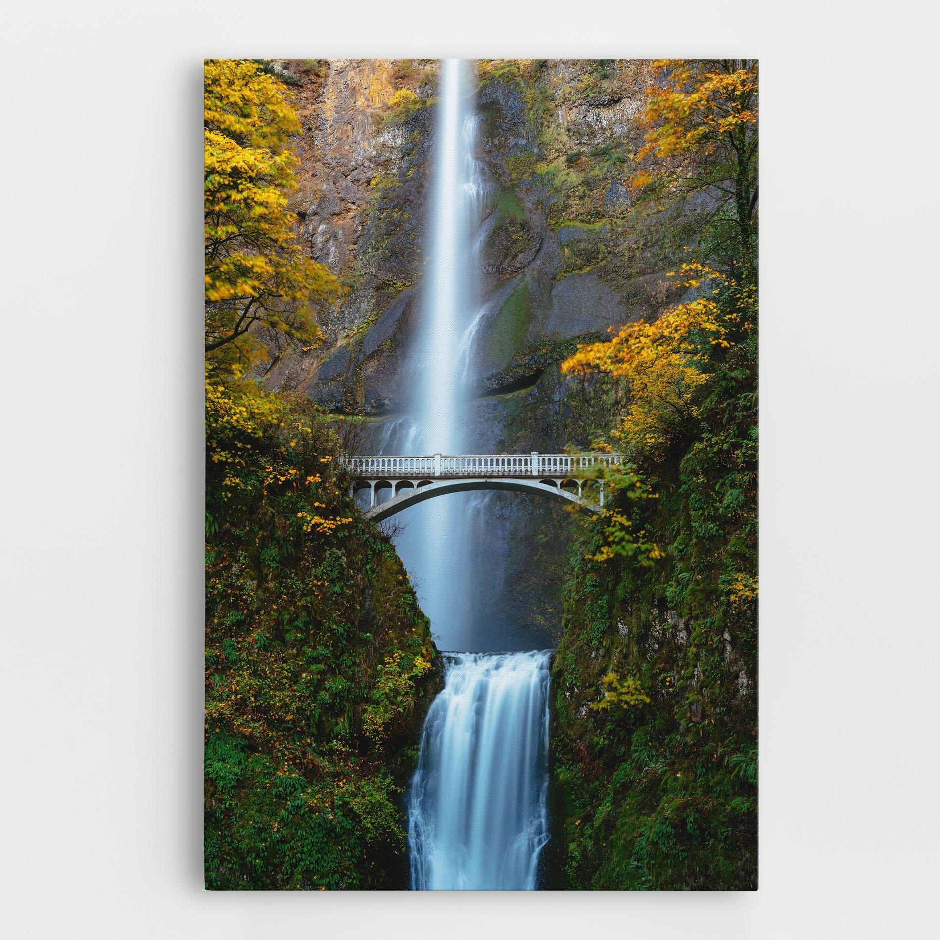 Картина на платно Yellow Leaves Bridge mockup 0