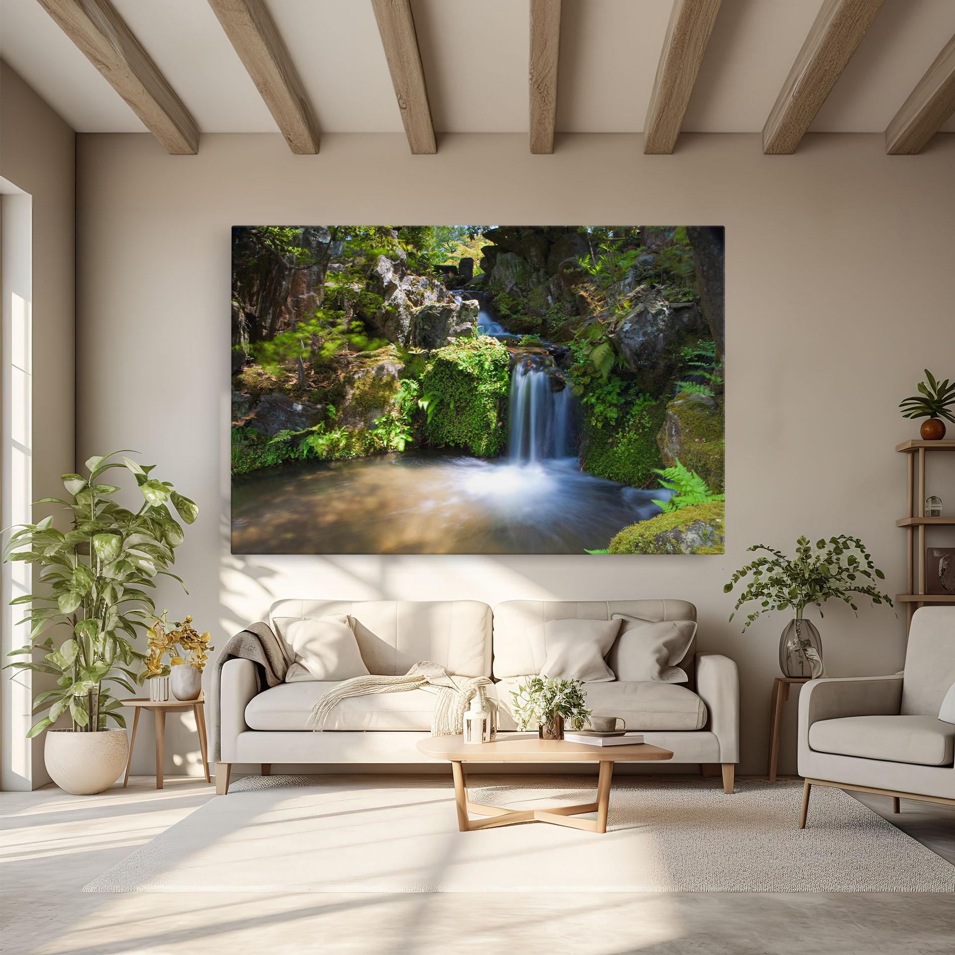 Картина на платно Jungle View Waterfall mockup 6