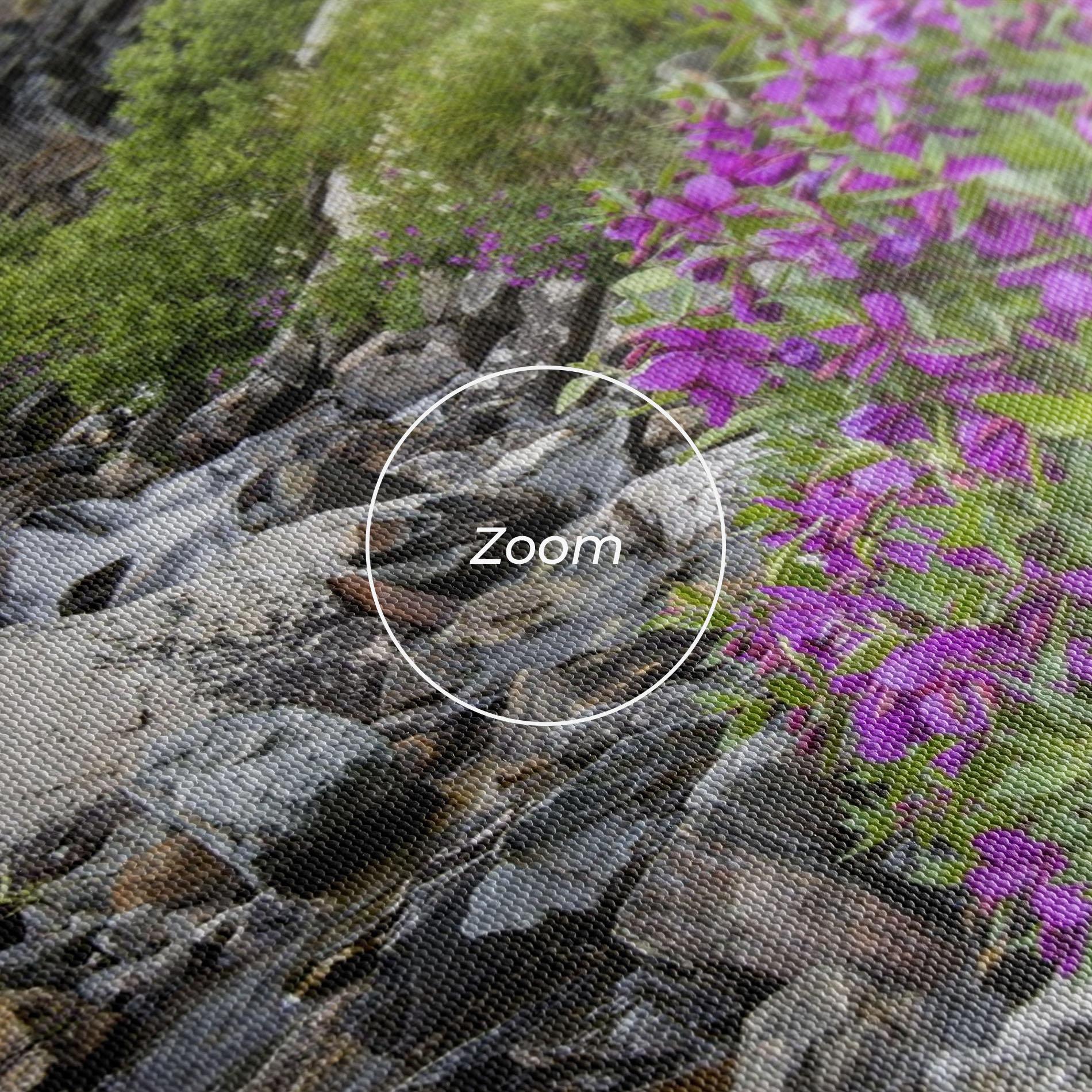 Картина на платно Purple Flowers Waterfall mockup 3