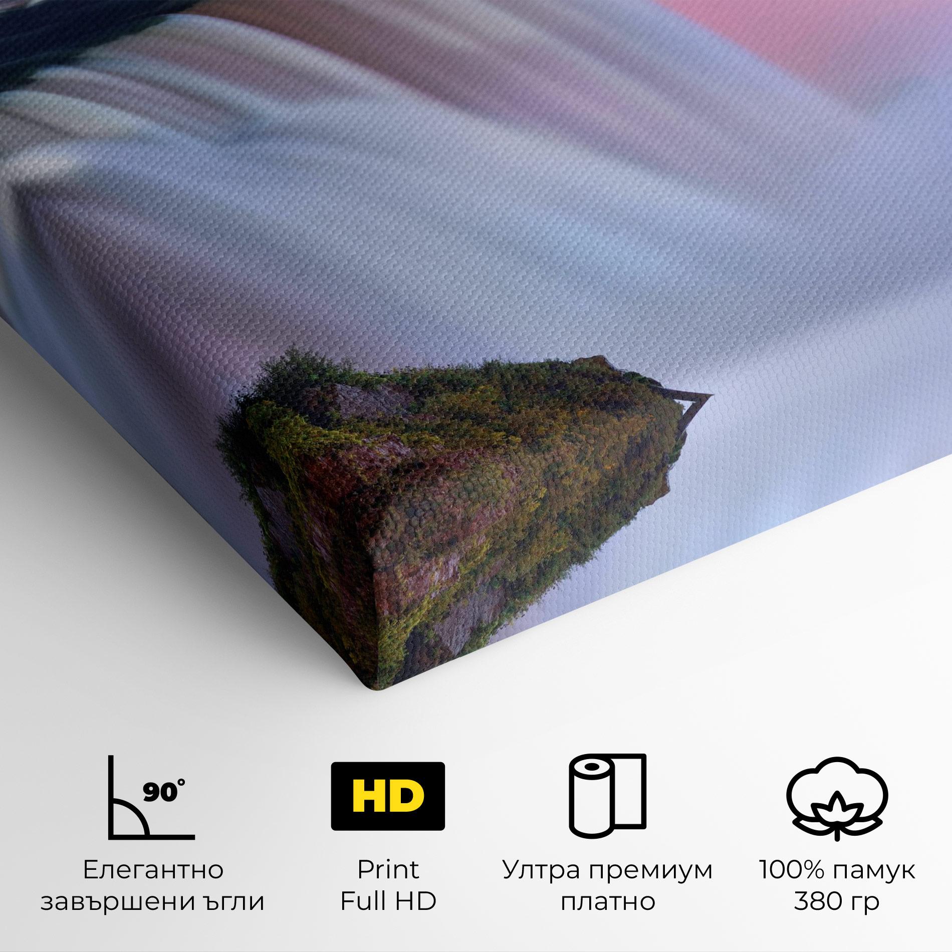 Картина на платно Dreamy Purple Waterfall mockup 4