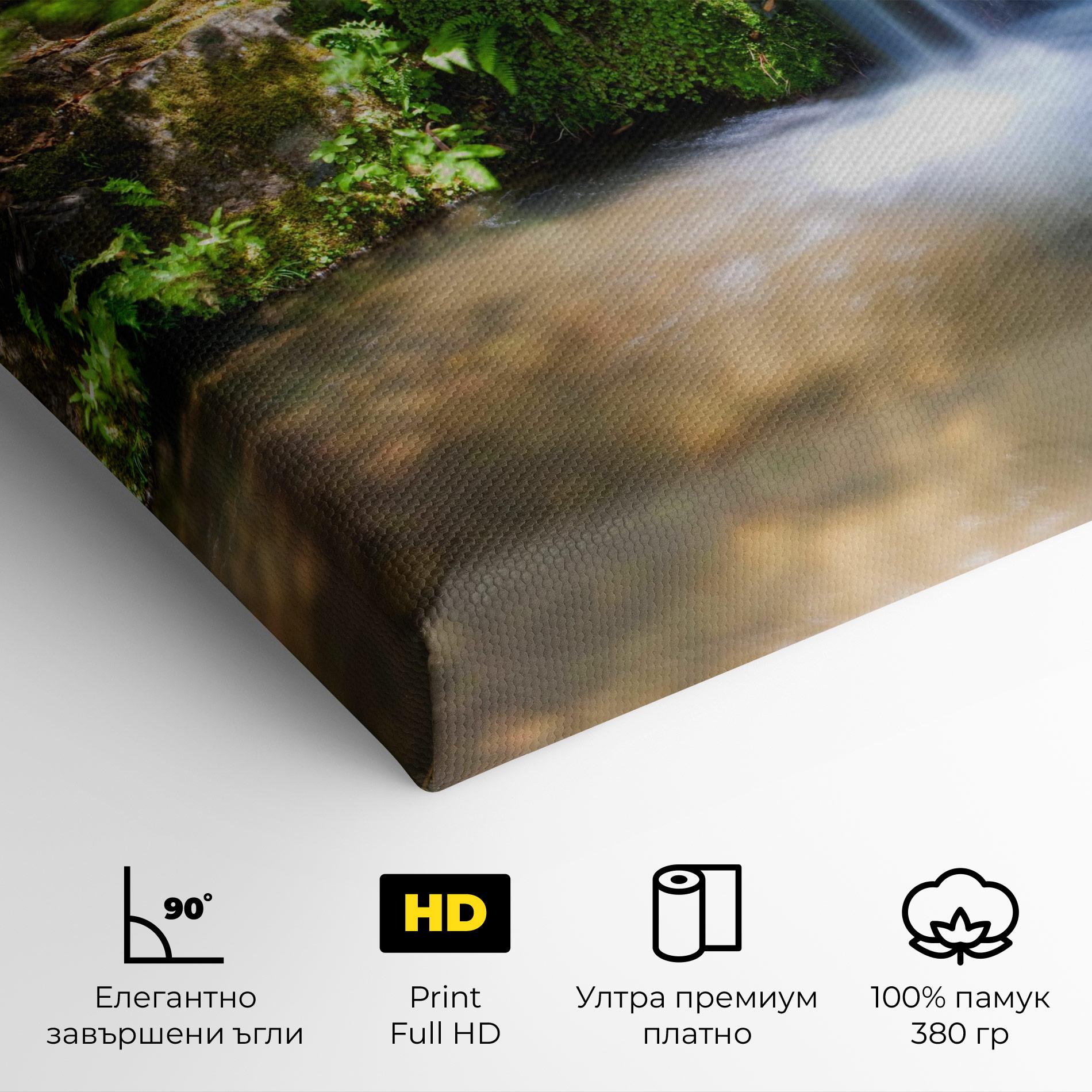 Картина на платно Jungle View Waterfall mockup 4