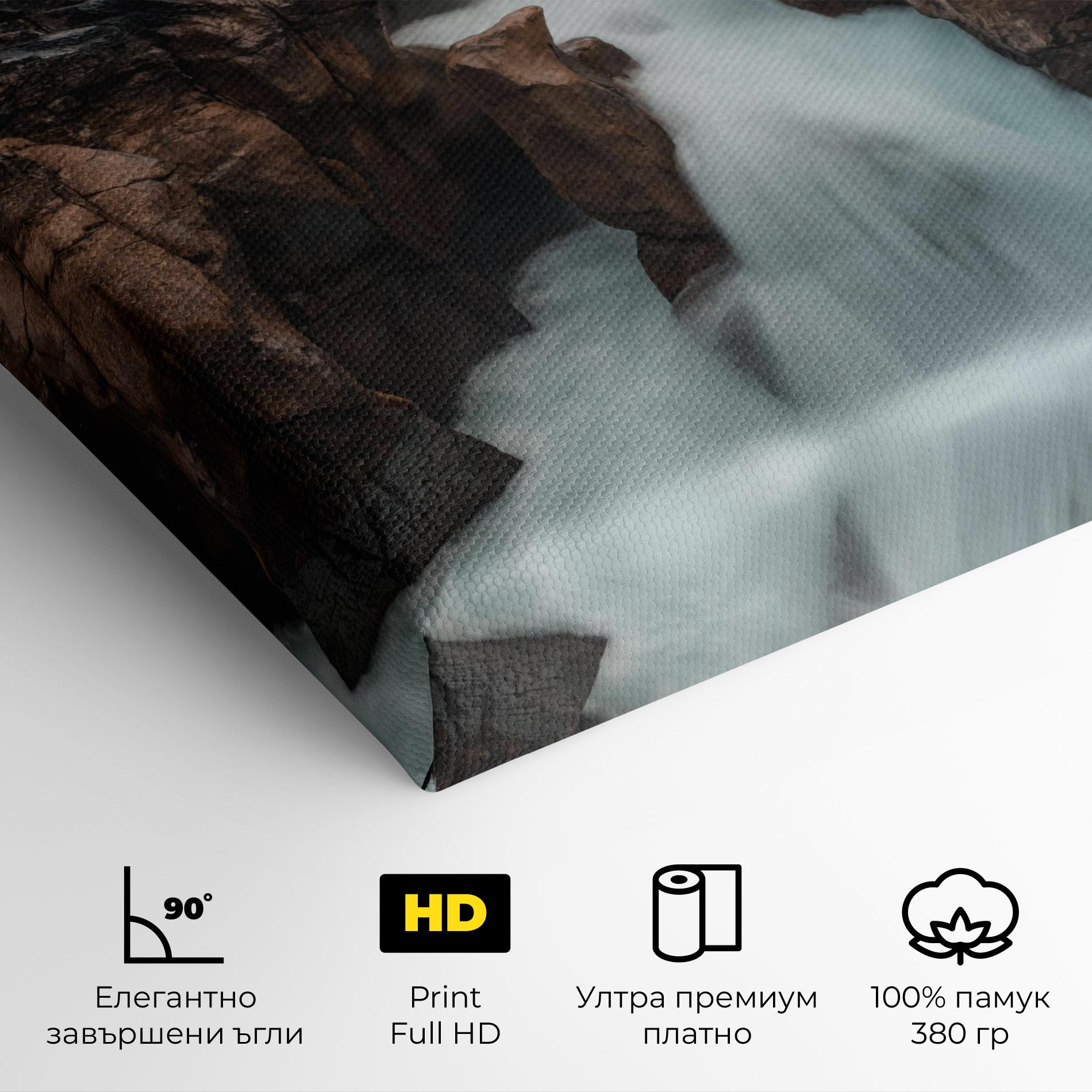 Картина на платно Orange Trees Waterfall mockup 4