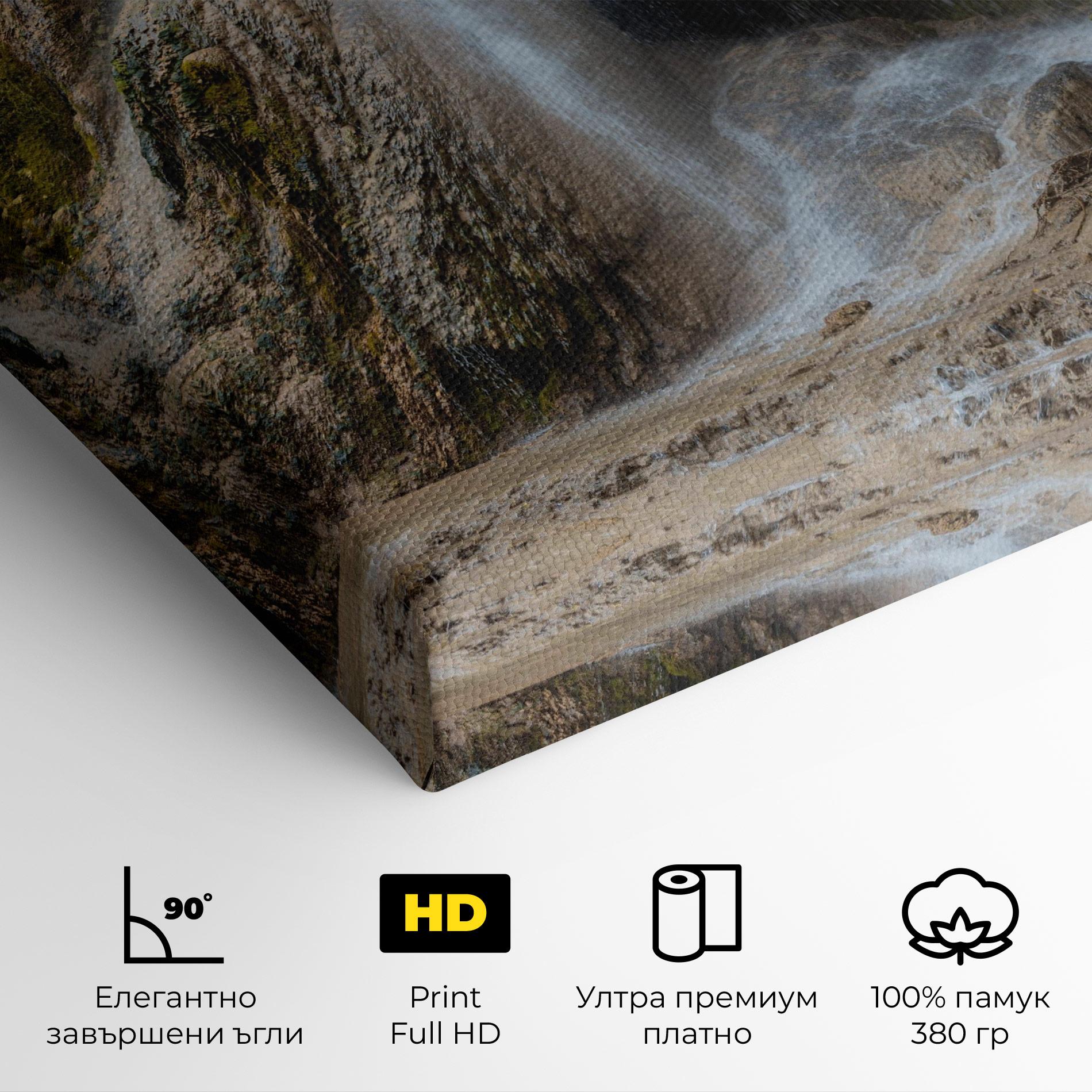 Картина на платно Pretty Waterfall Forest mockup 4