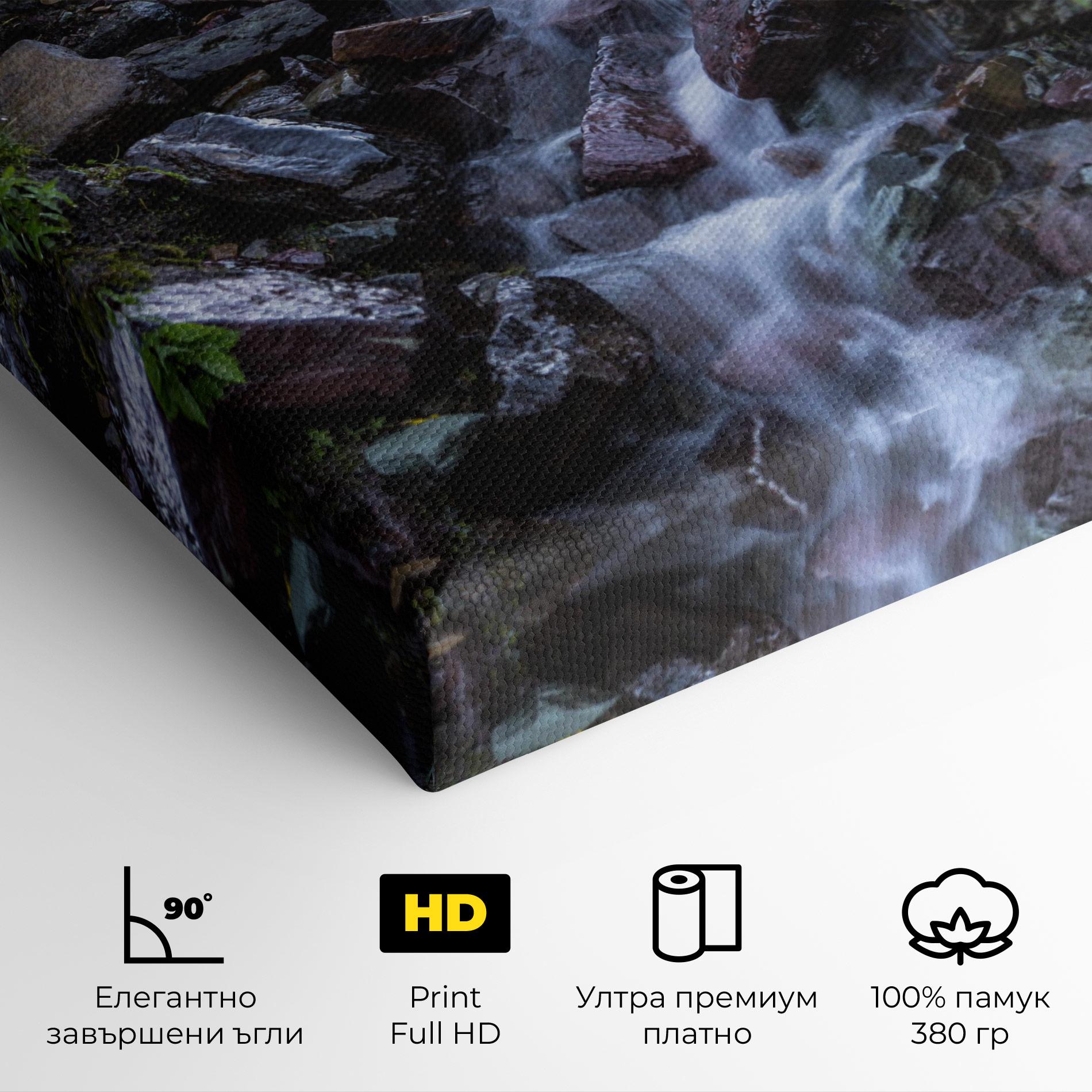 Картина на платно Water Falling Field mockup 4