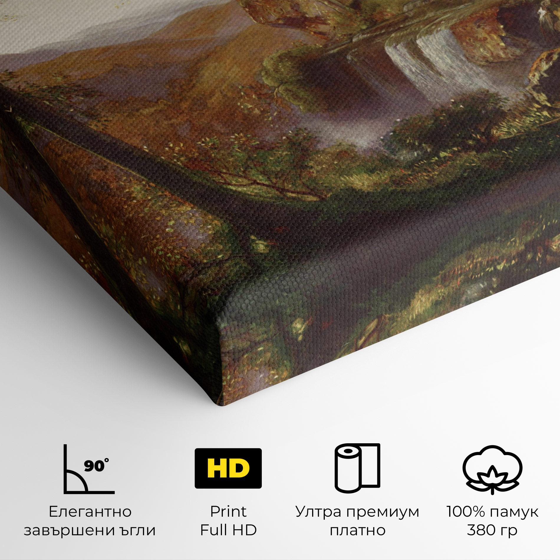 Картина на платно Waterfall Painting mockup 4