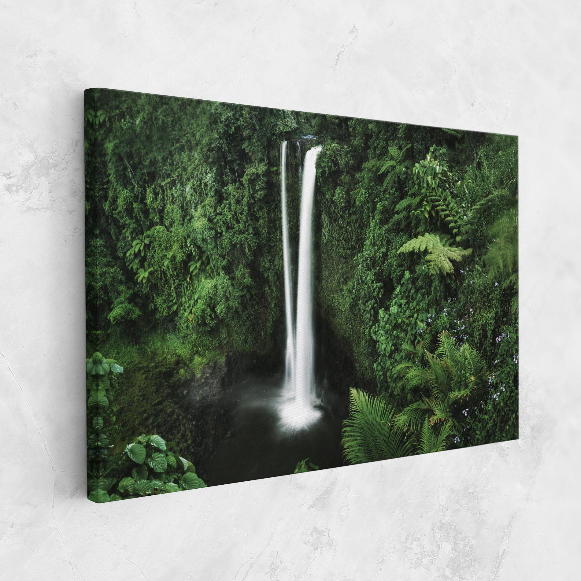 Картина на платно Green Nature Waterfall mockup 1