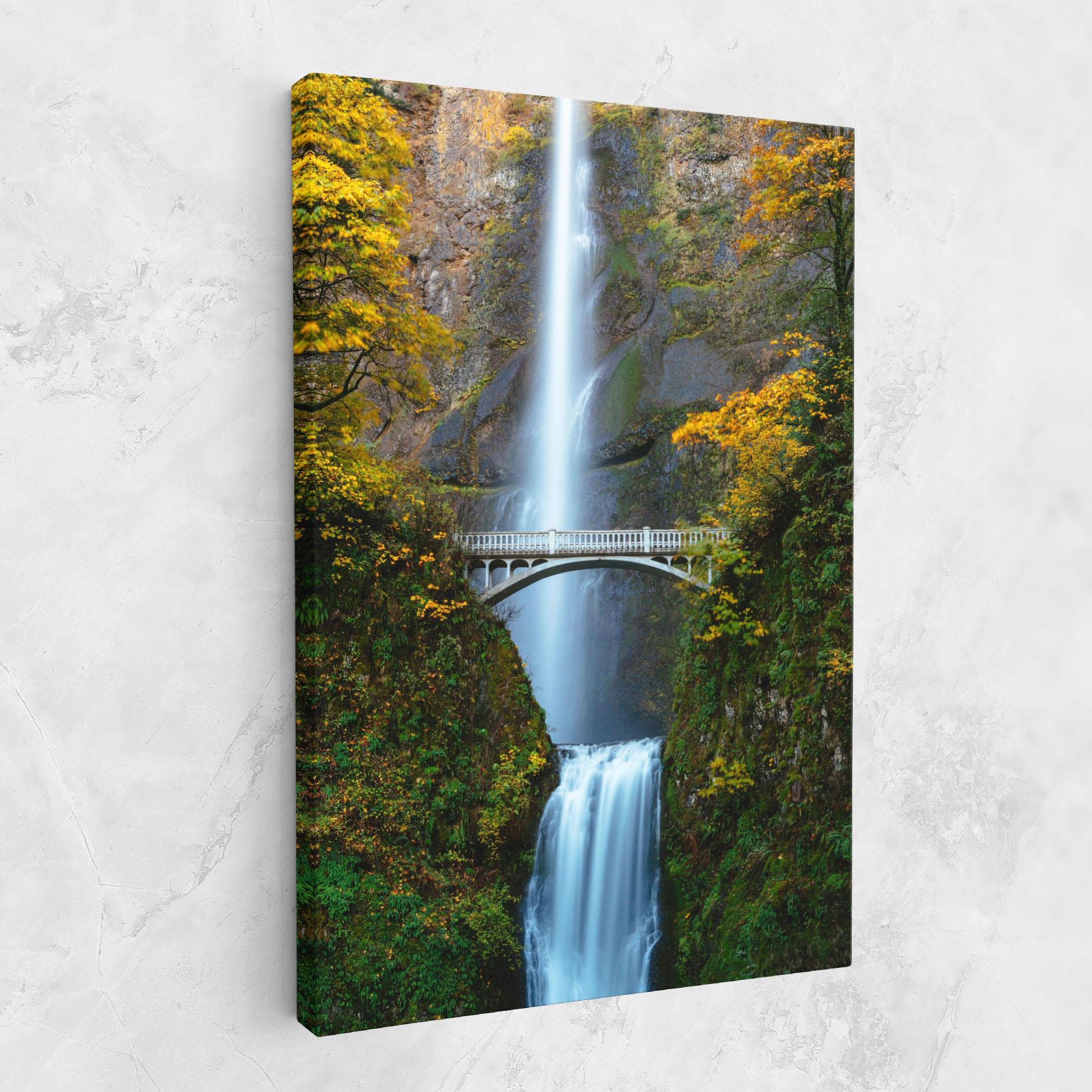 Картина на платно Yellow Leaves Bridge mockup 1