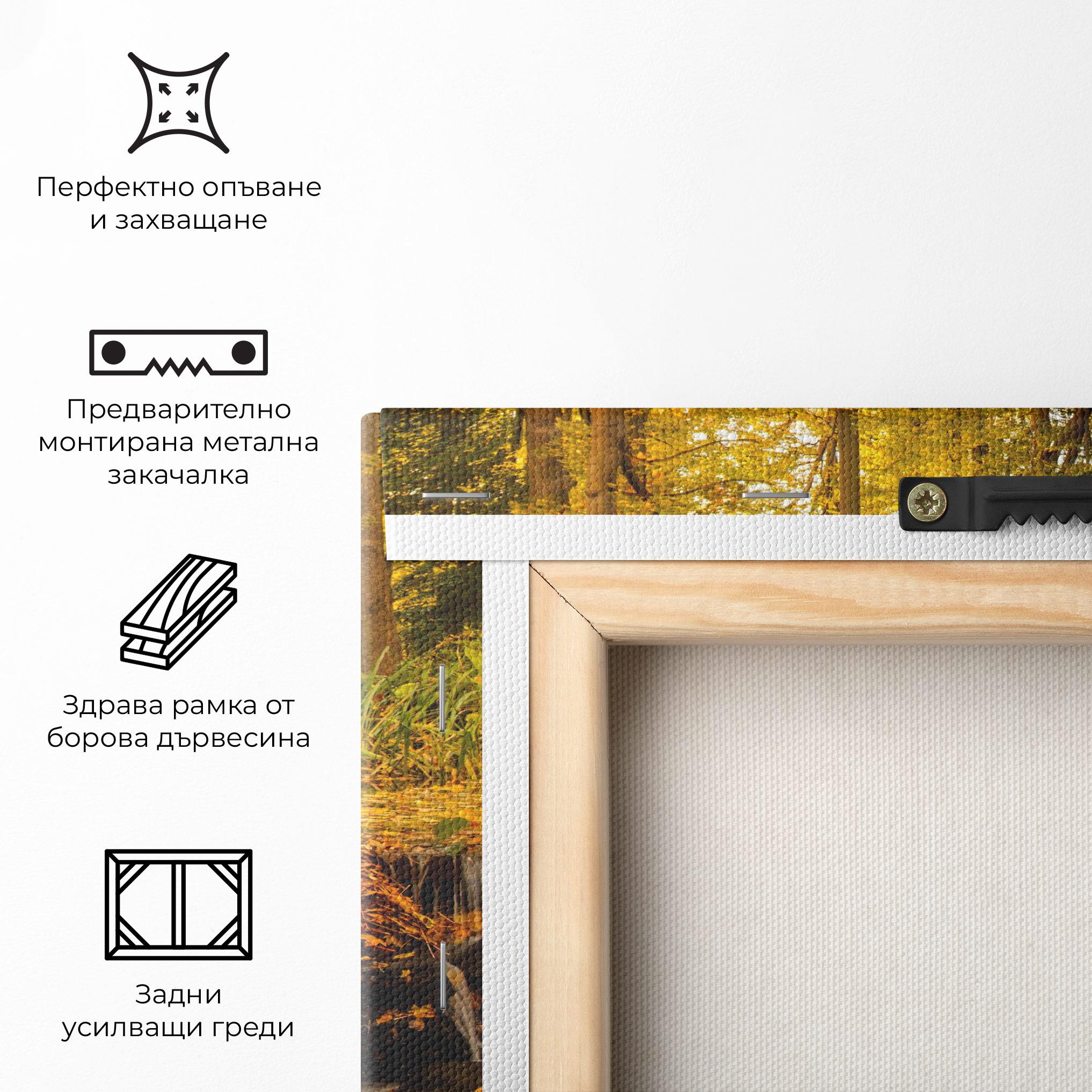 Картина на платно Autumn Pretty Waterfall mockup 5