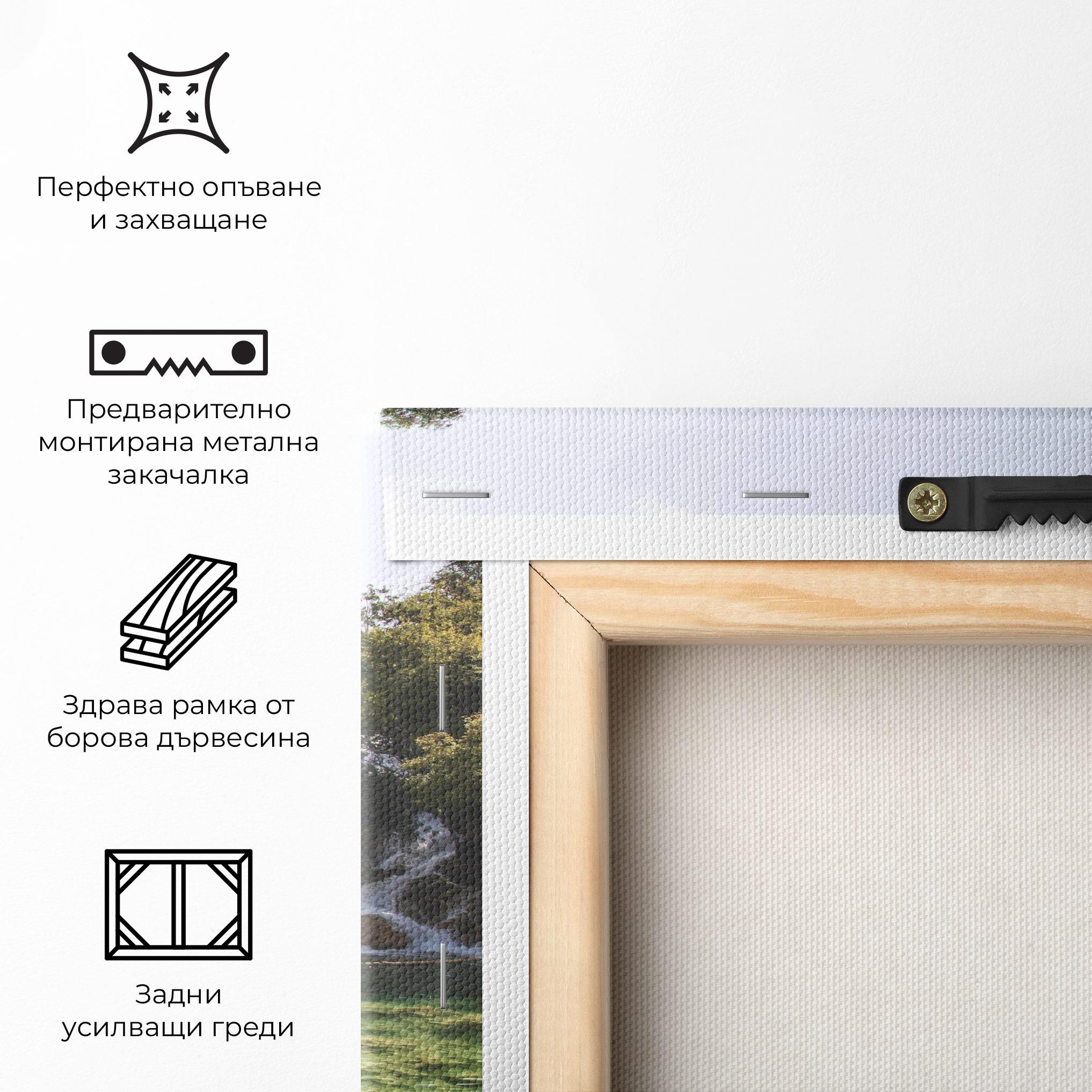 Картина на платно Green Waterfall mockup 5
