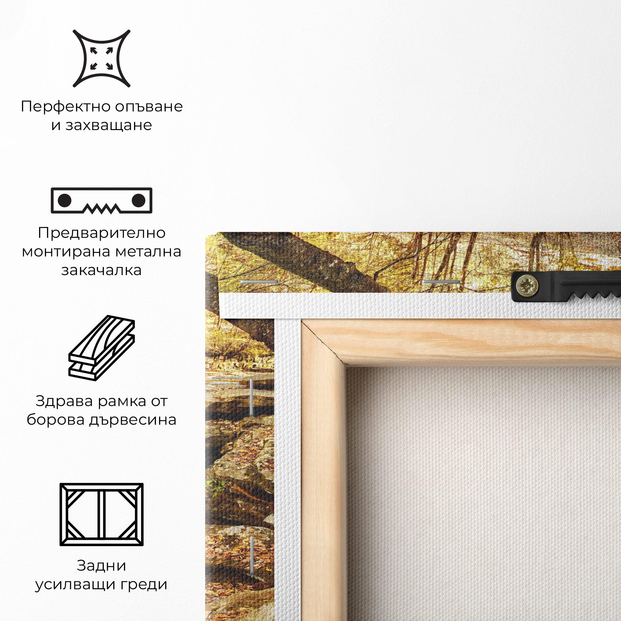 Картина на платно Pretty Autumn Waterfall mockup 5