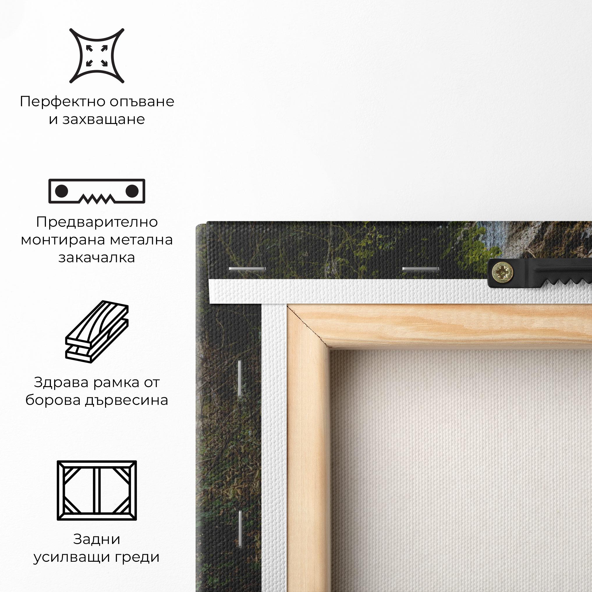 Картина на платно Pretty Waterfall Forest mockup 5