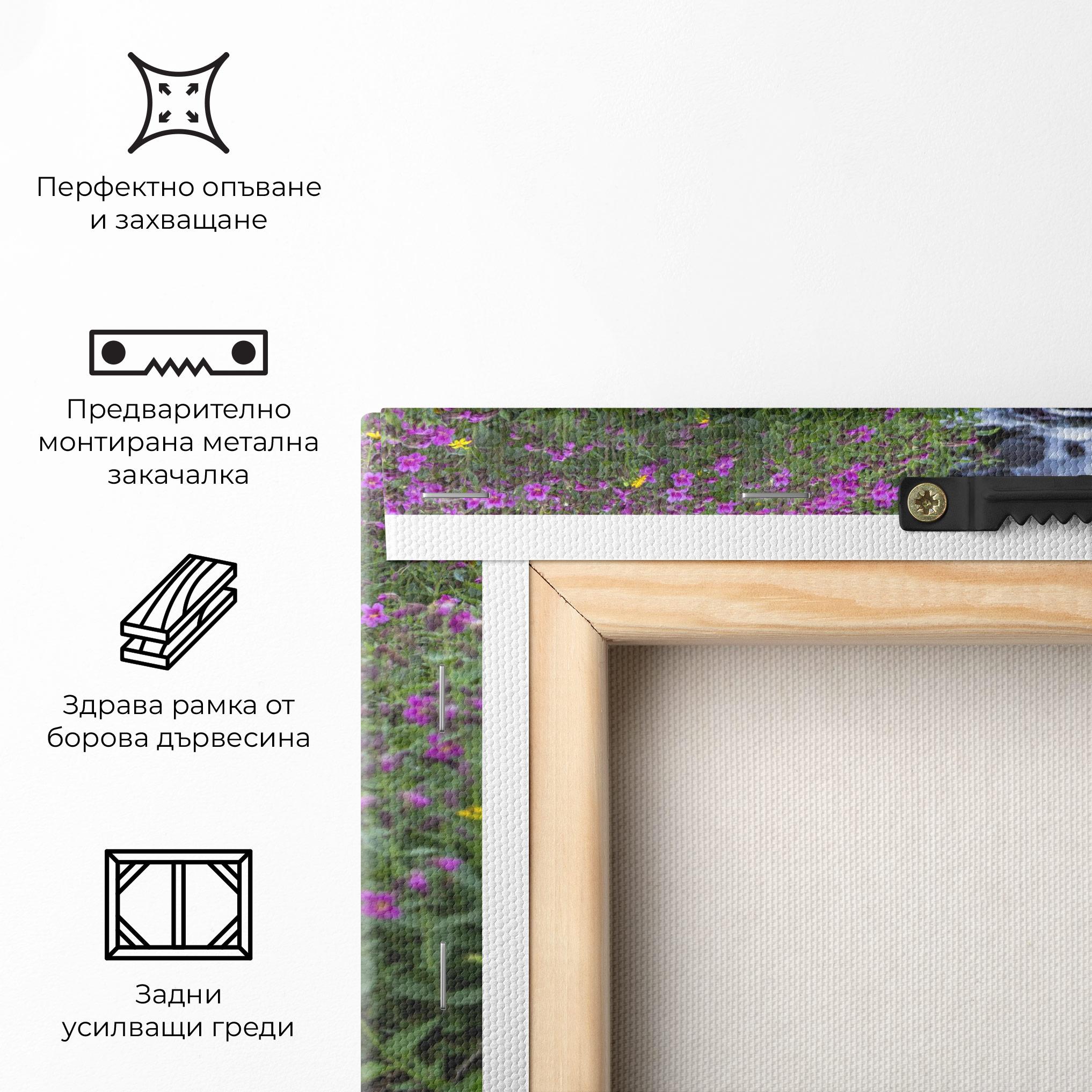 Картина на платно Water Falling Field mockup 5