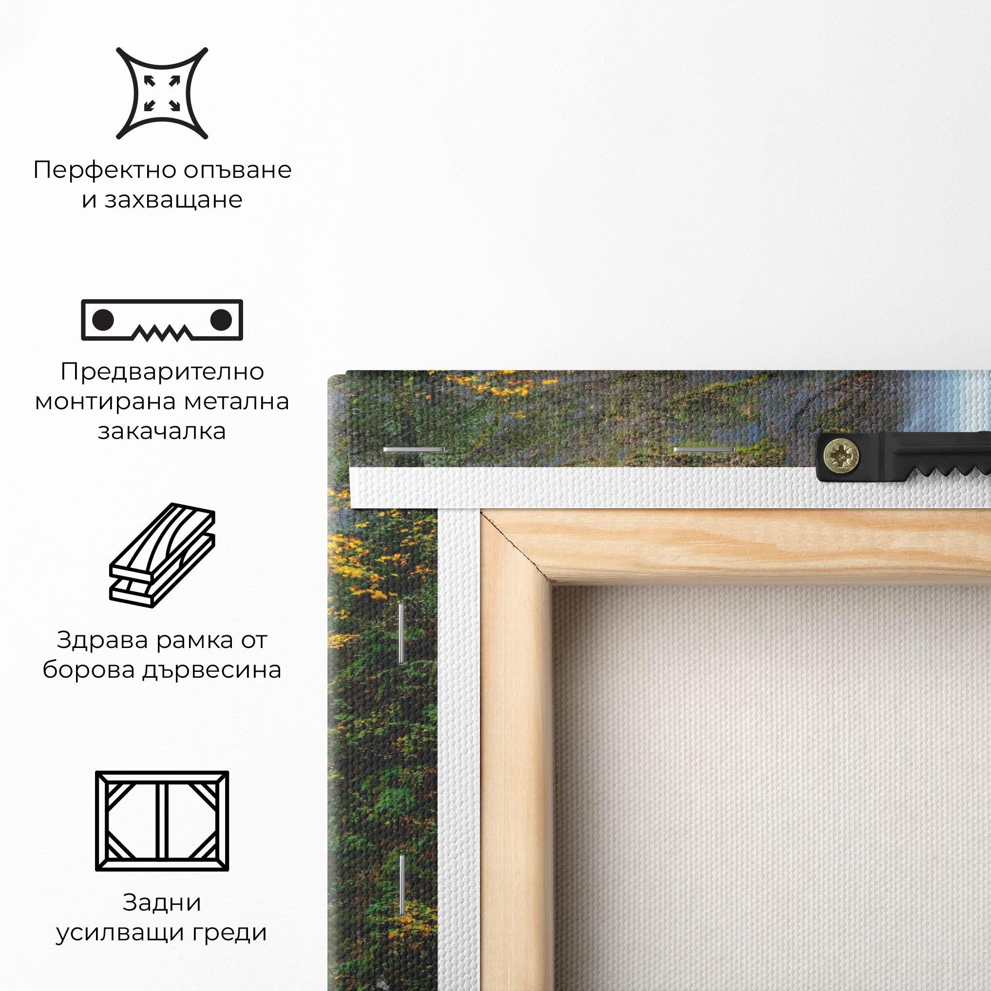 Картина на платно Yellow Leaves Bridge mockup 5