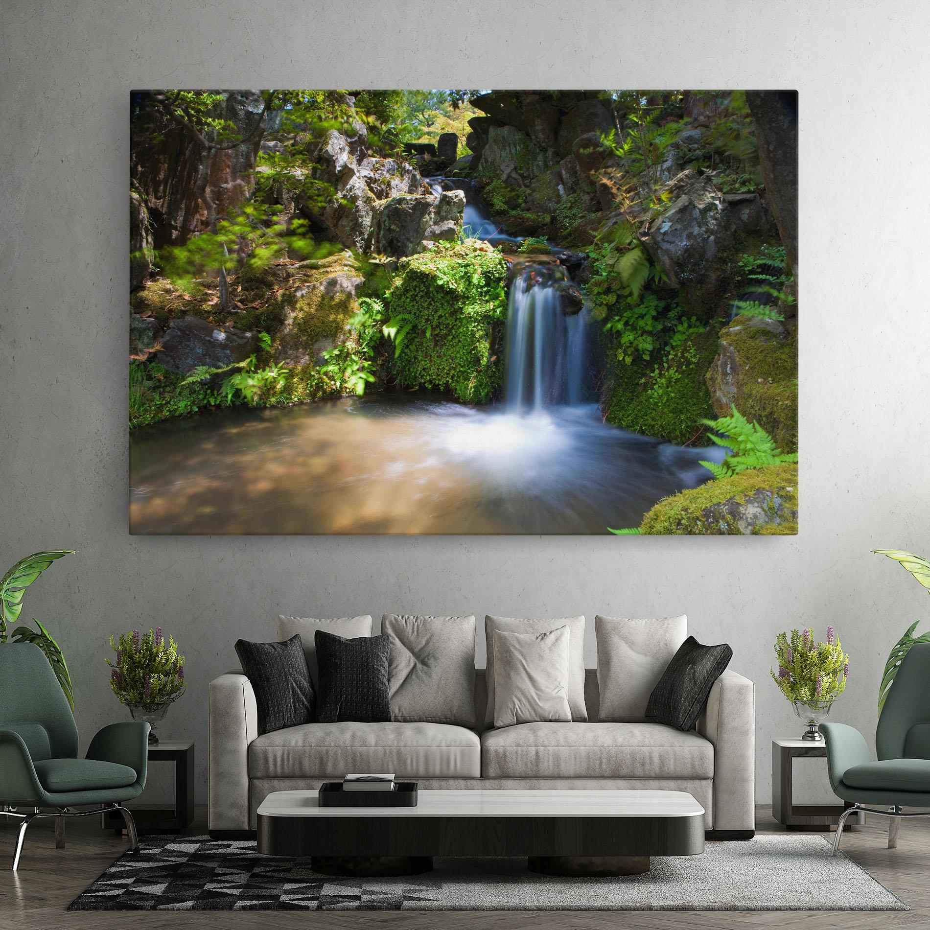Картина на платно Jungle View Waterfall mockup 7