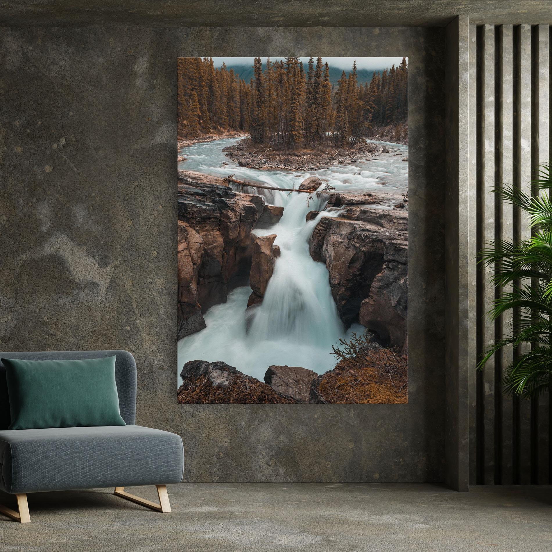 Картина на платно Orange Trees Waterfall mockup 7