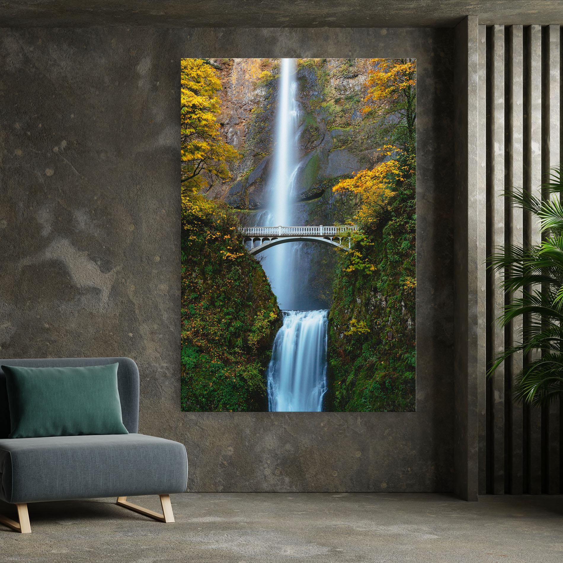 Картина на платно Yellow Leaves Bridge mockup 7