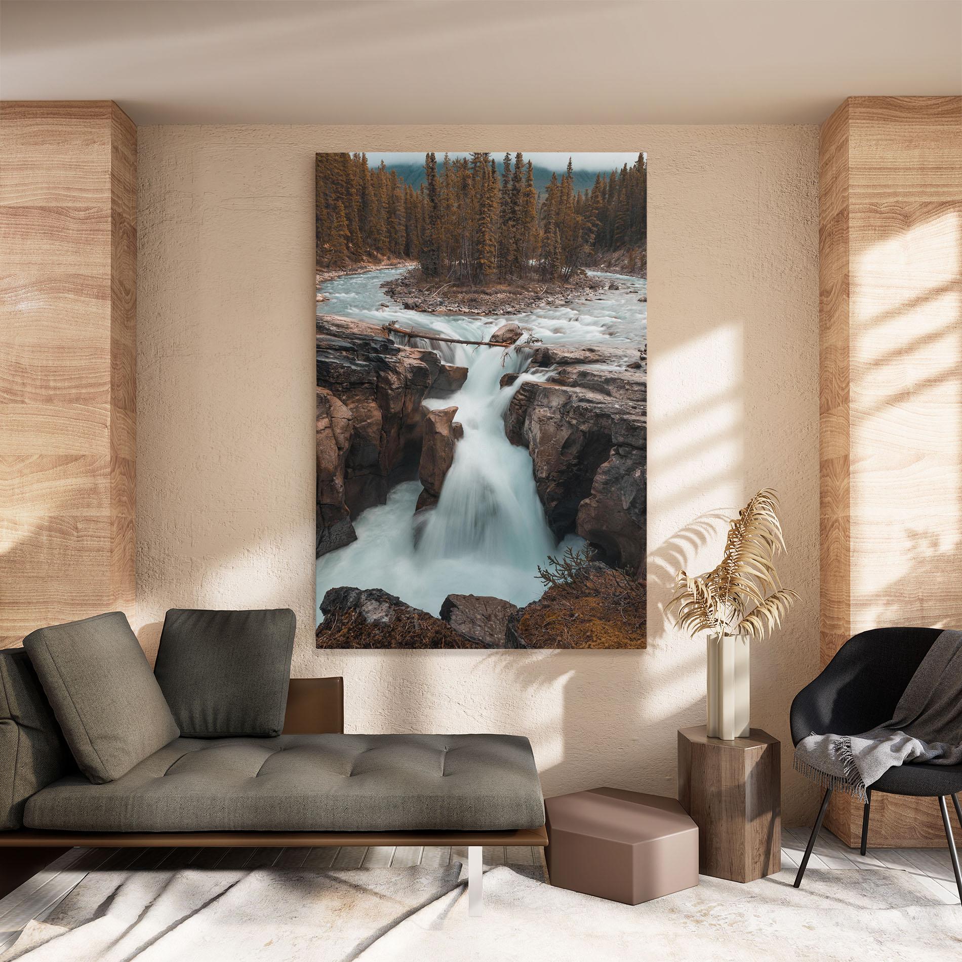 Картина на платно Orange Trees Waterfall mockup 8