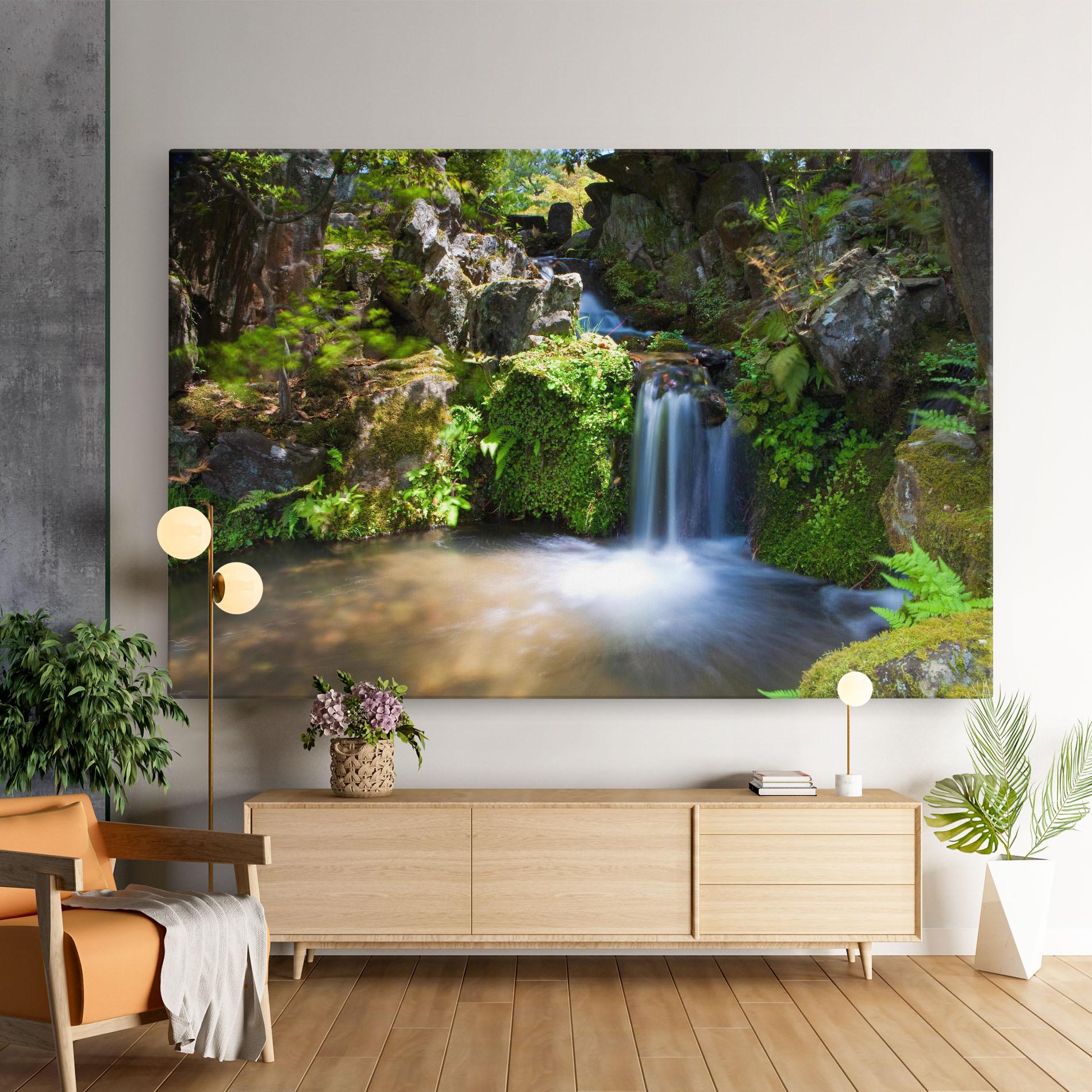 Картина на платно Jungle View Waterfall mockup 9