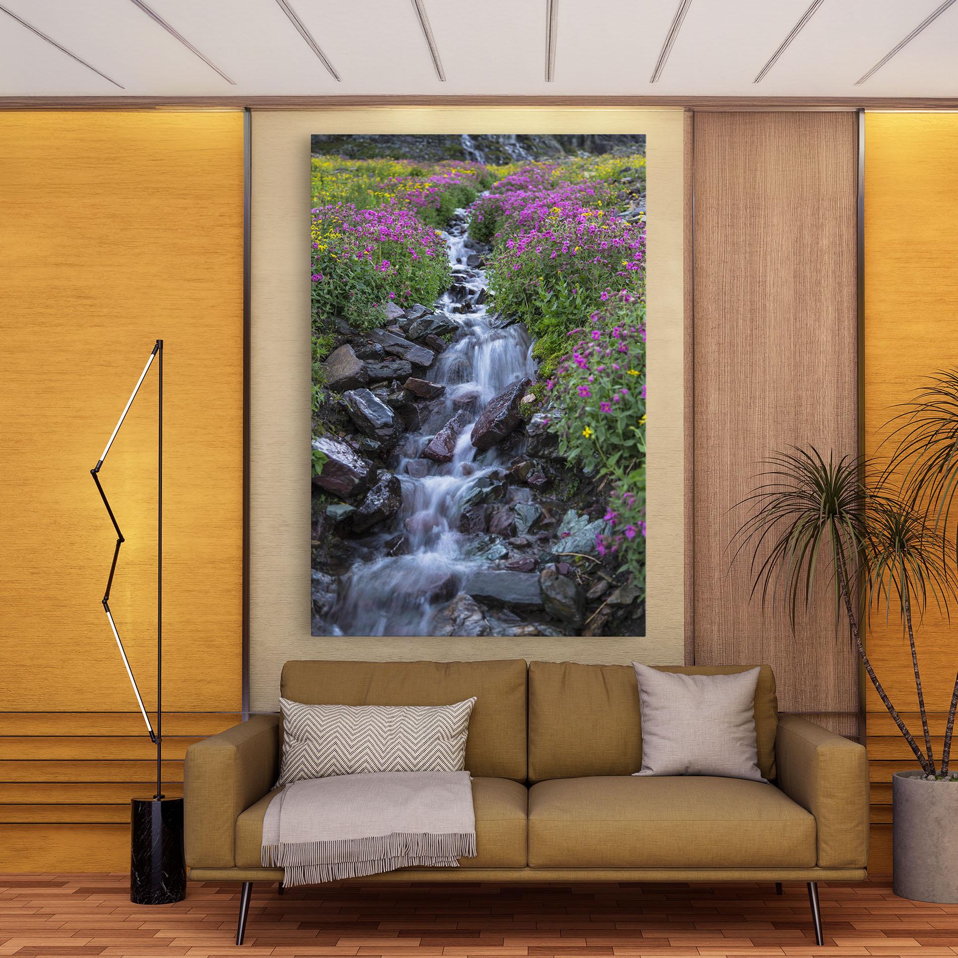 Картина на платно Water Falling Field mockup 9