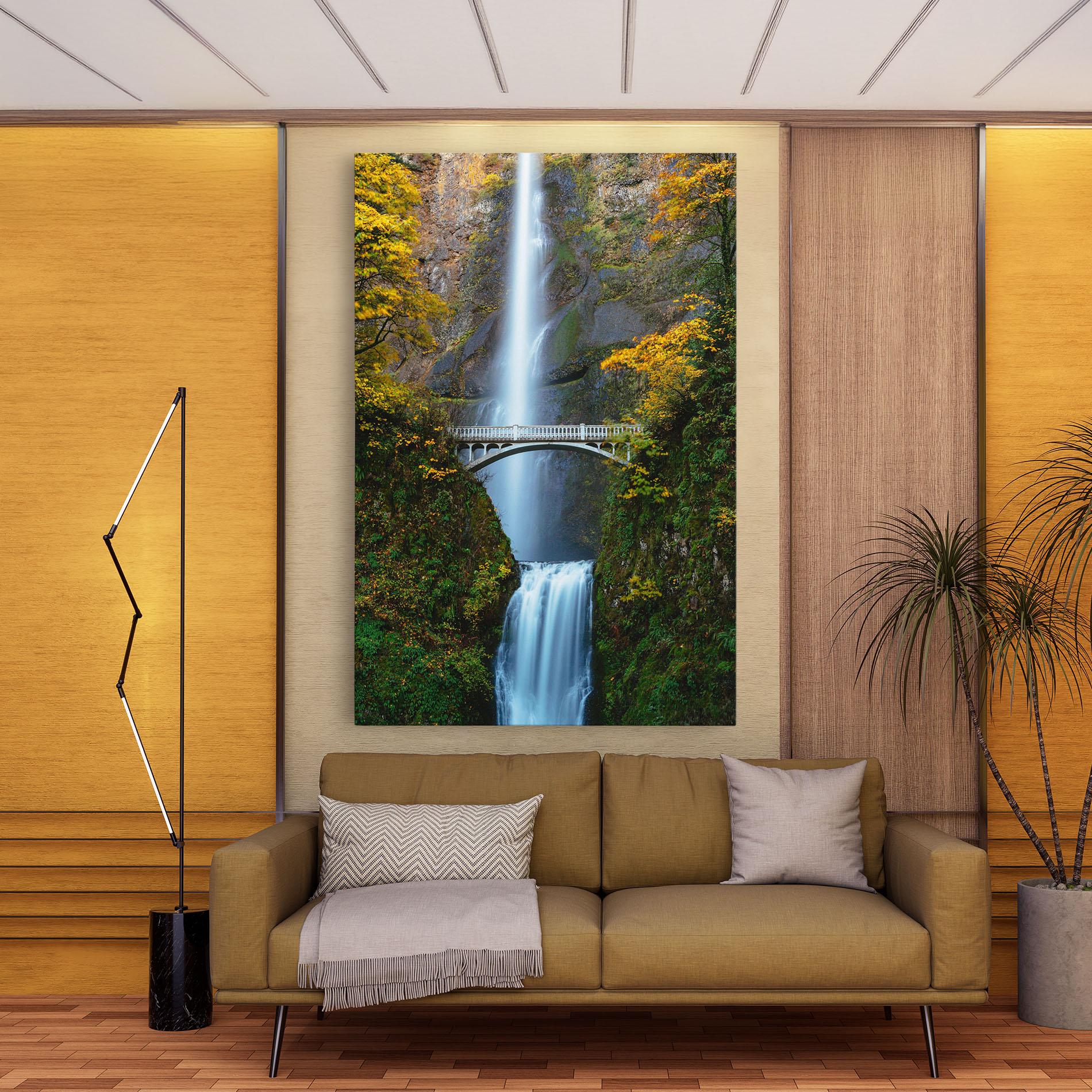 Картина на платно Yellow Leaves Bridge mockup 9