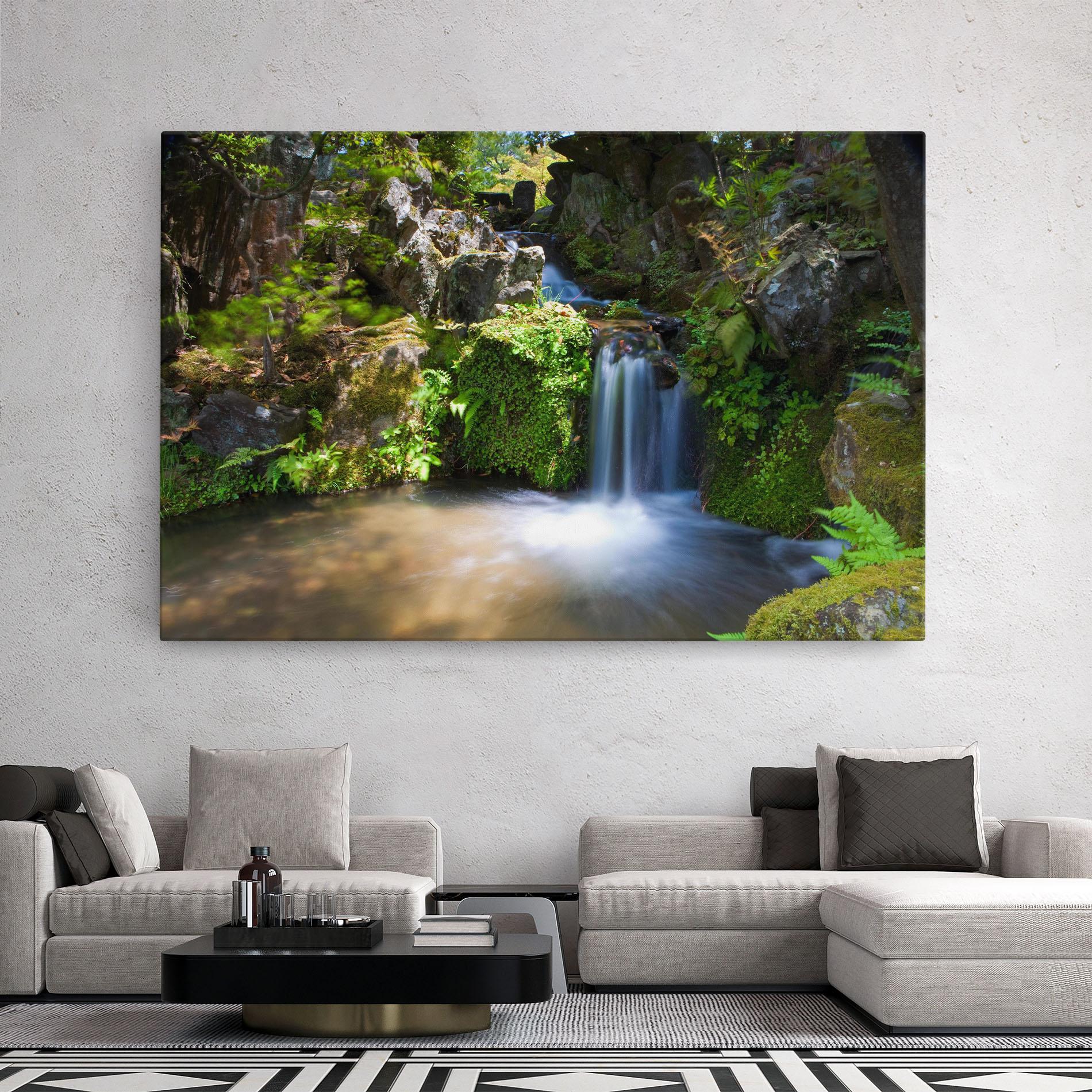 Картина на платно Jungle View Waterfall mockup 2