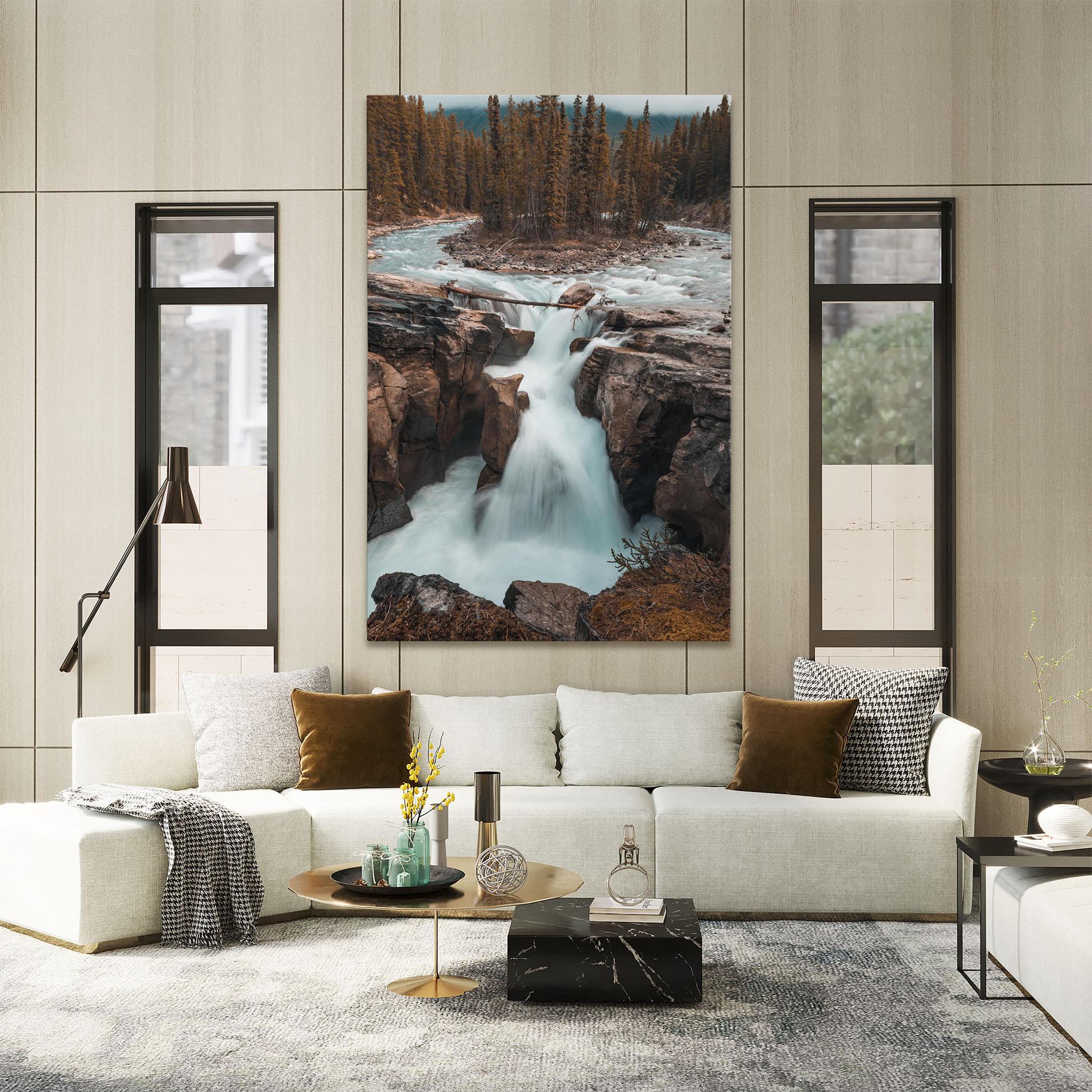 Картина на платно Orange Trees Waterfall mockup 2