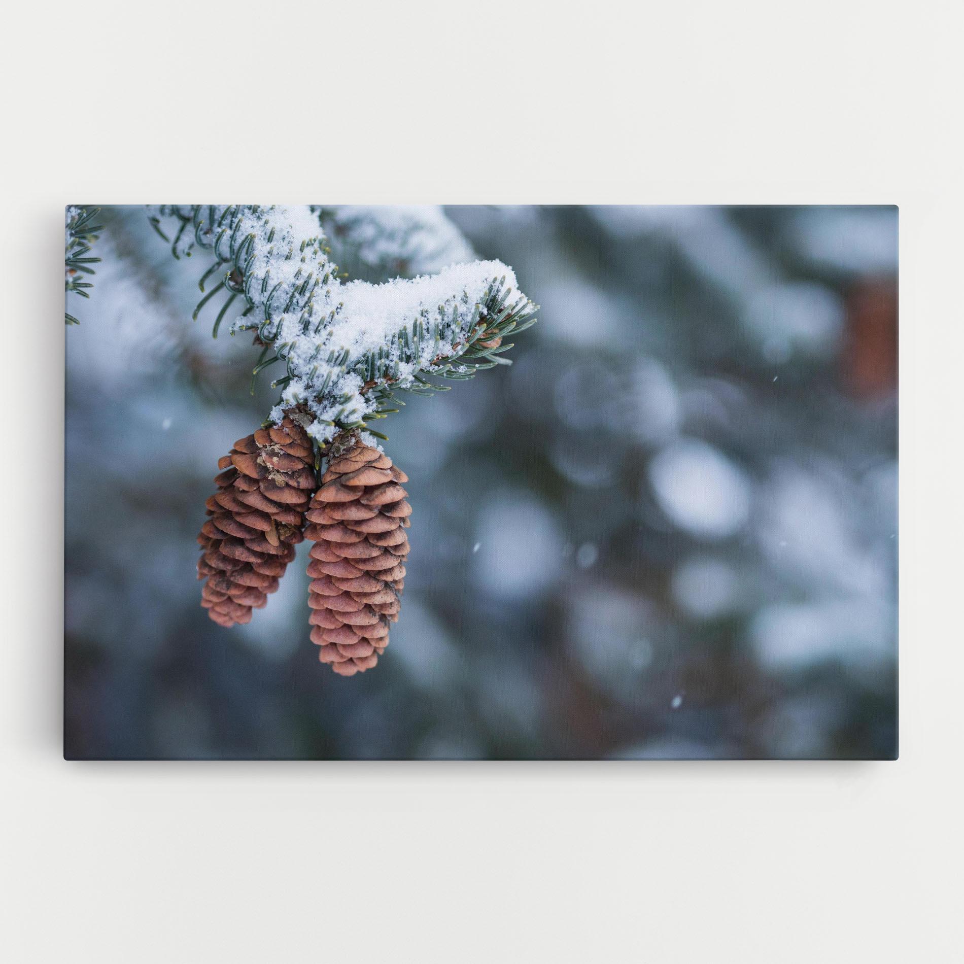 Картина на платно Winter Cones mockup 0
