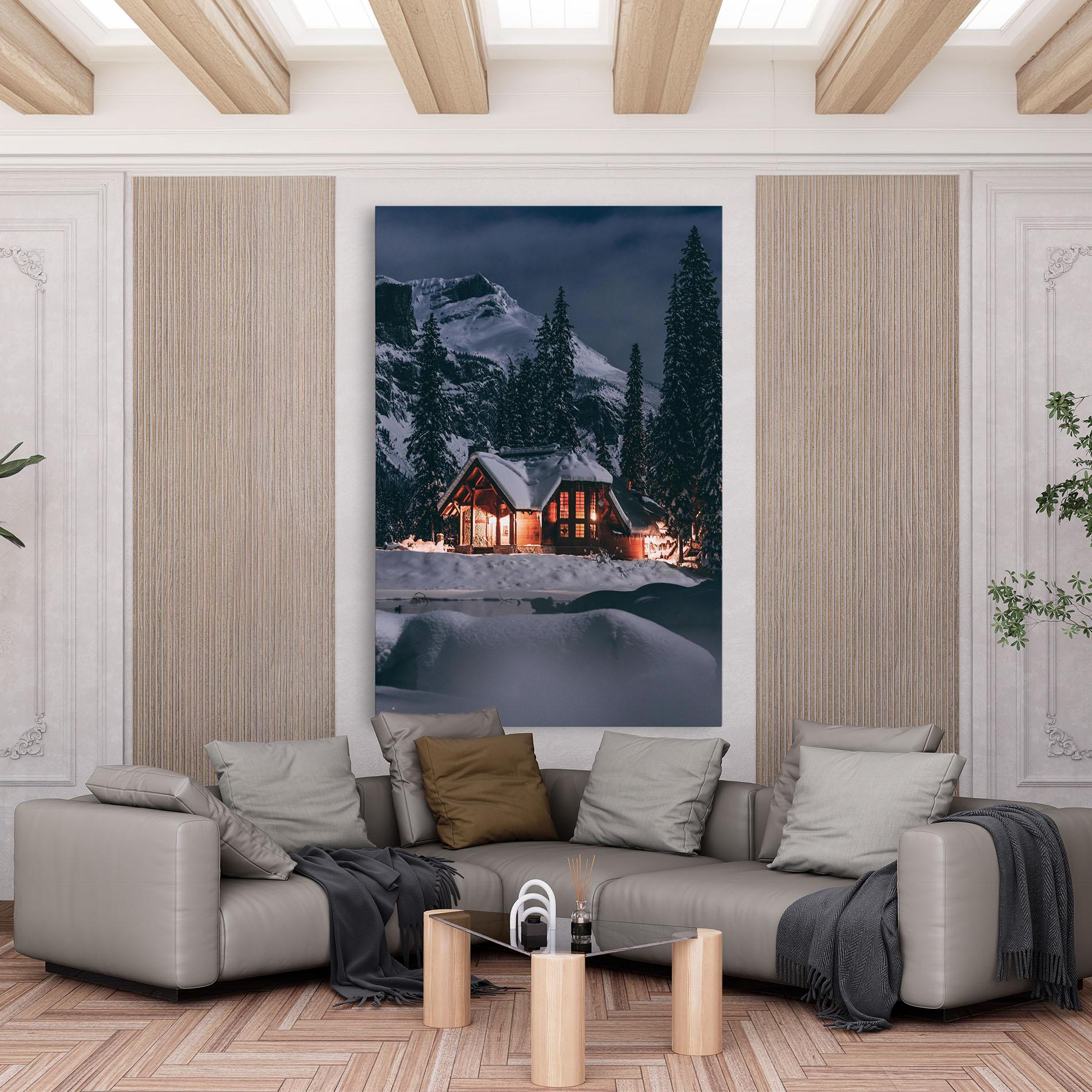 Картина на платно Winter House mockup 6