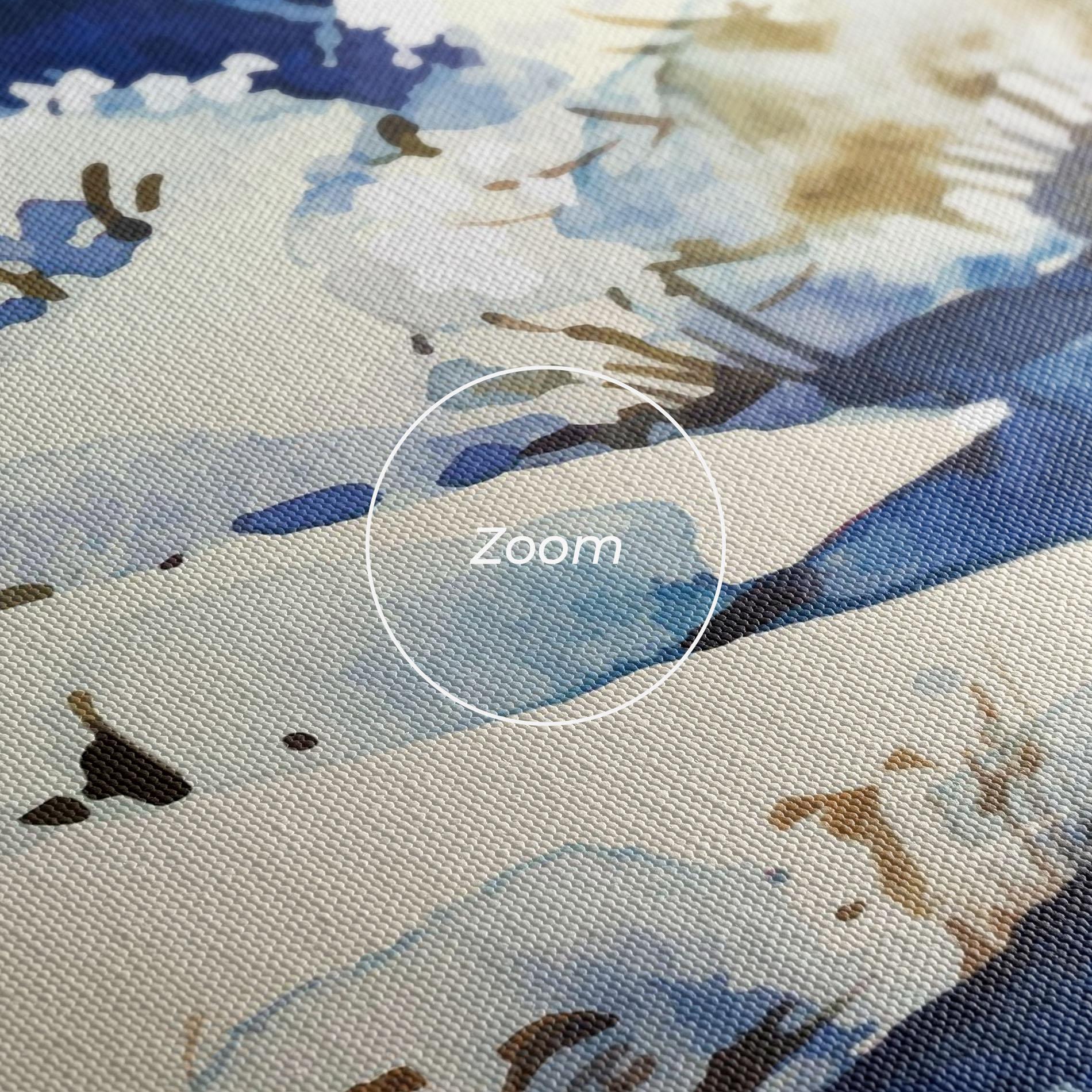 Картина на платно Blue Trees Winter mockup 3