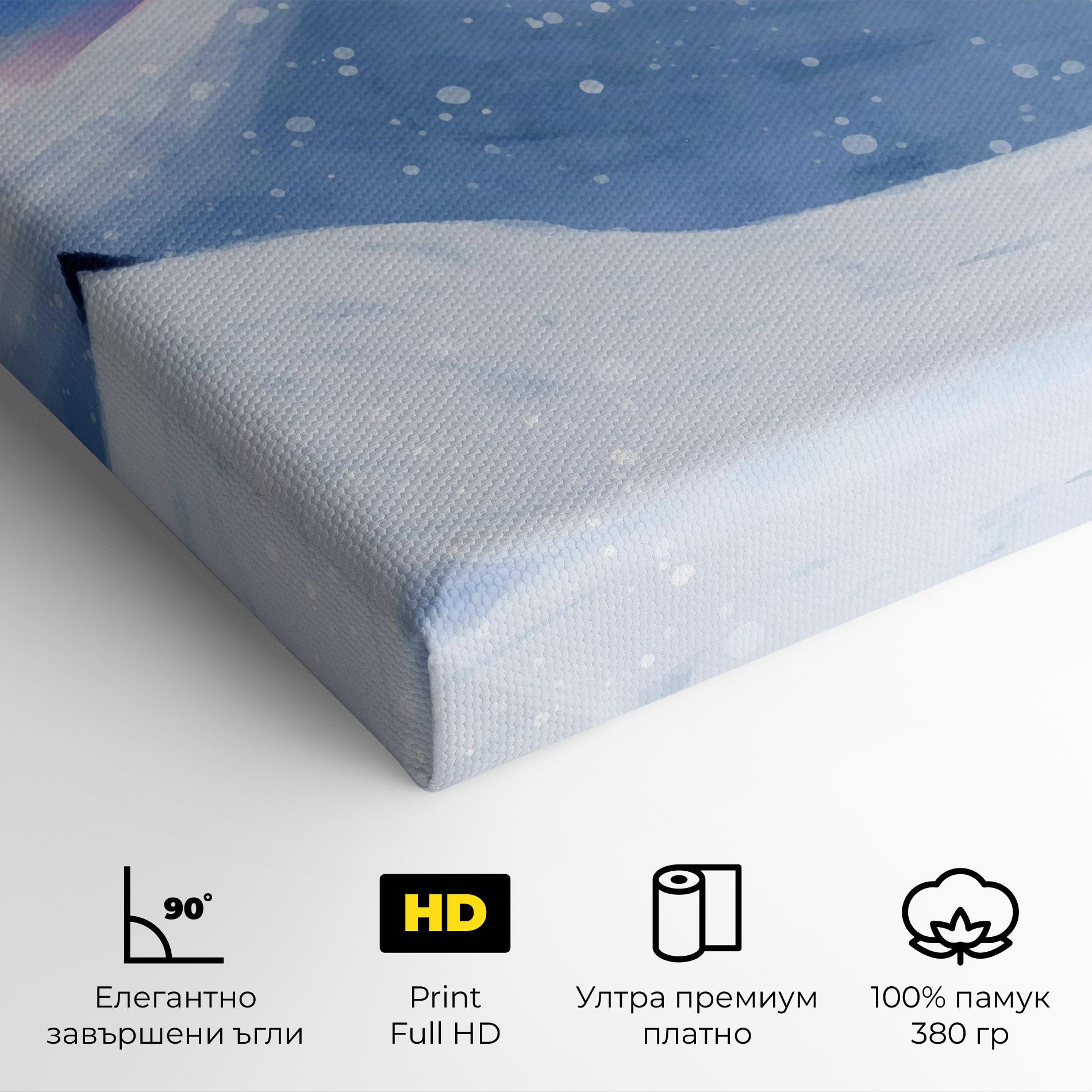 Картина на платно Mountain Snow Art mockup 4