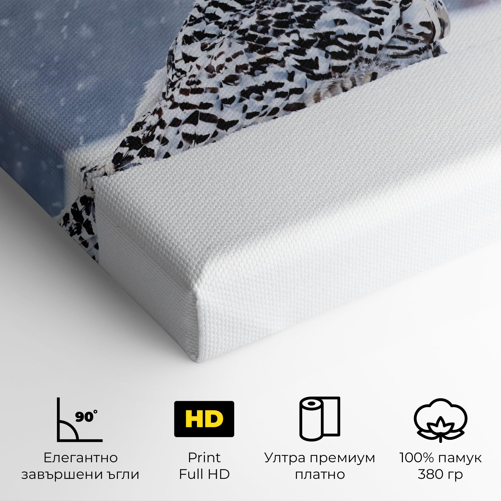 Картина на платно Snow Owl mockup 4