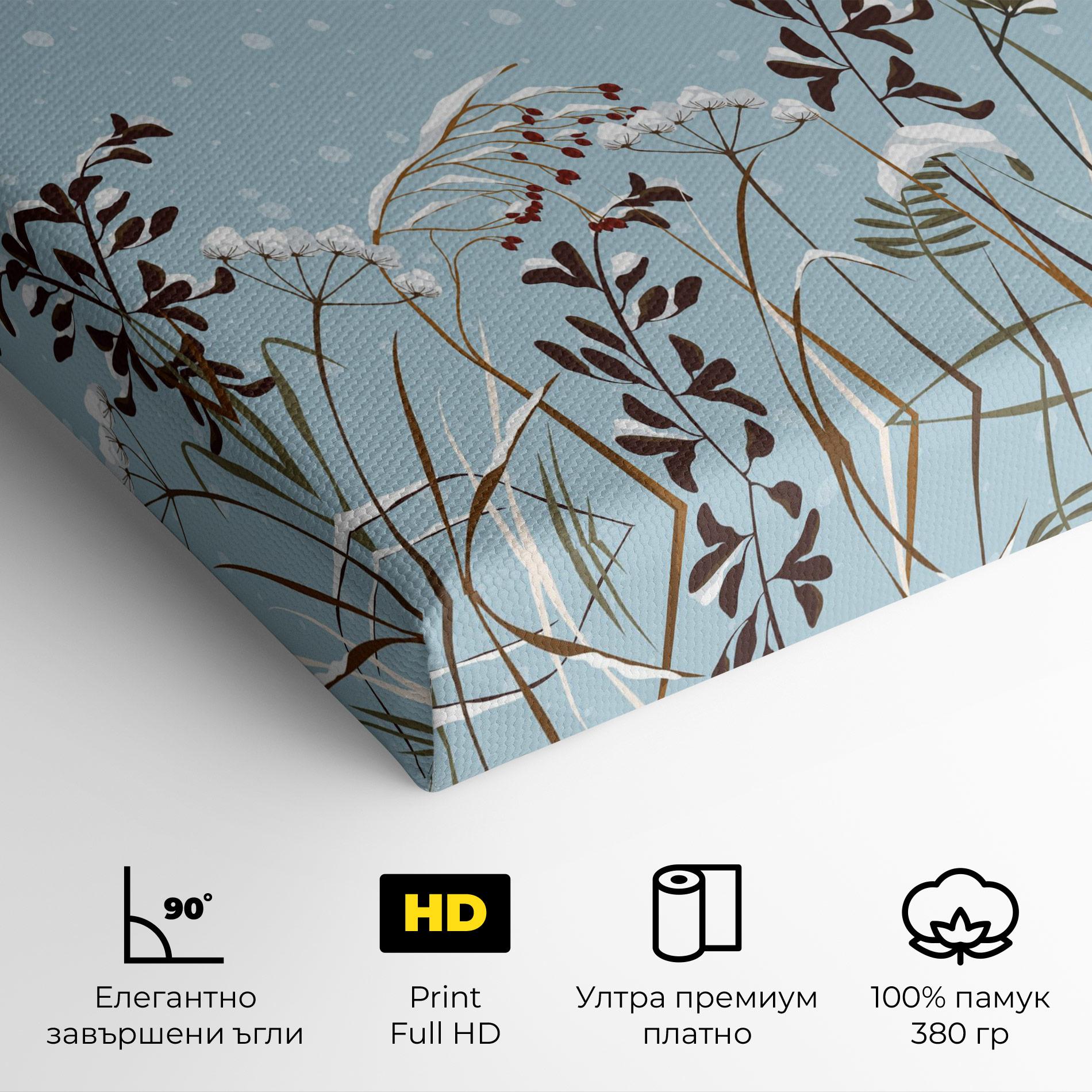 Картина на платно Snow Plants mockup 4