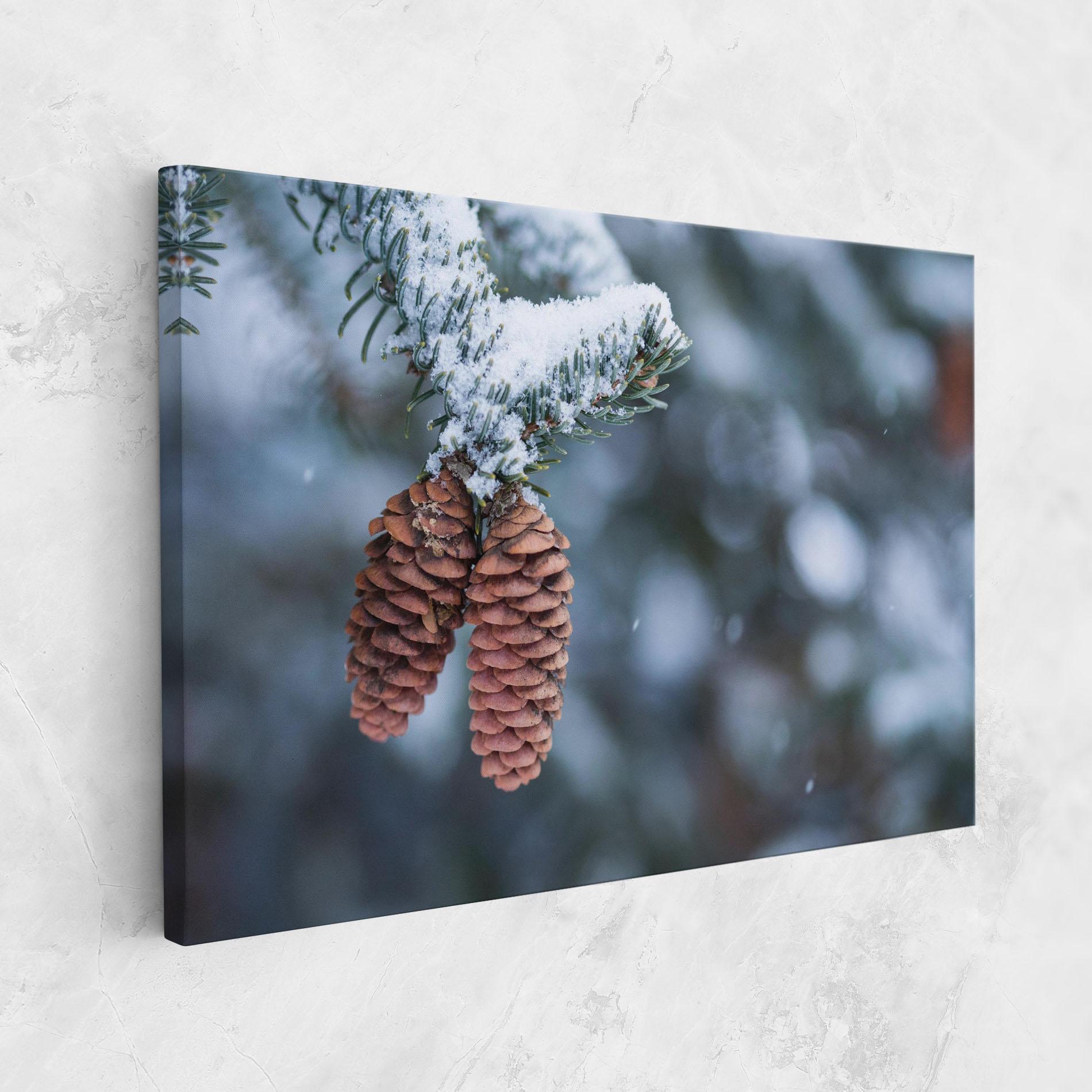 Картина на платно Winter Cones mockup 1