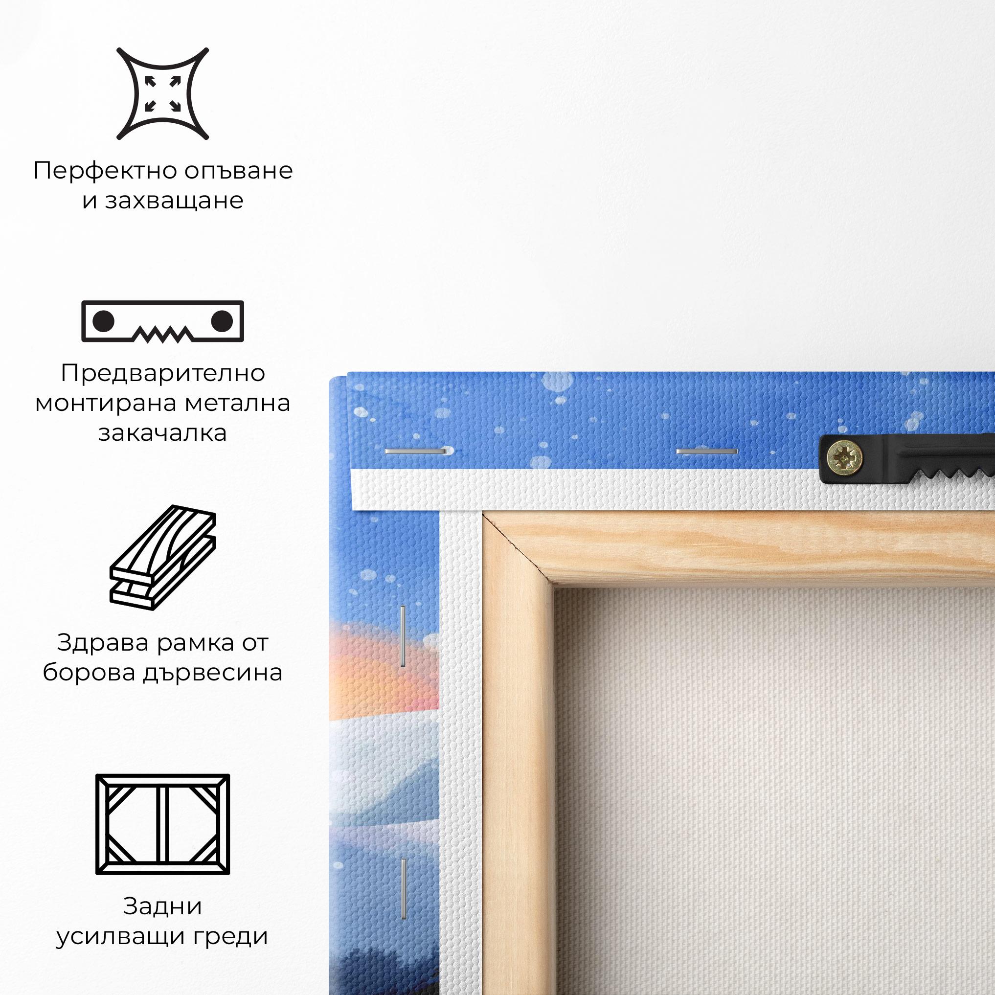 Картина на платно Mountain Snow Art mockup 5