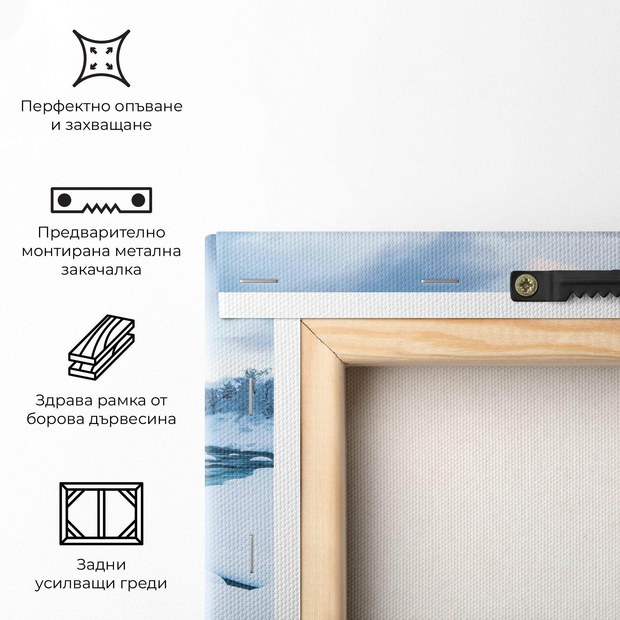 Картина на платно Winter River mockup 5