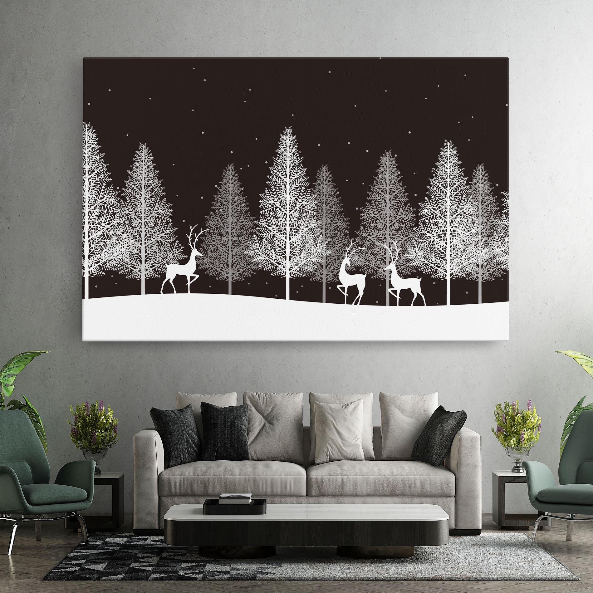 Картина на платно Brown Sky Winter mockup 7