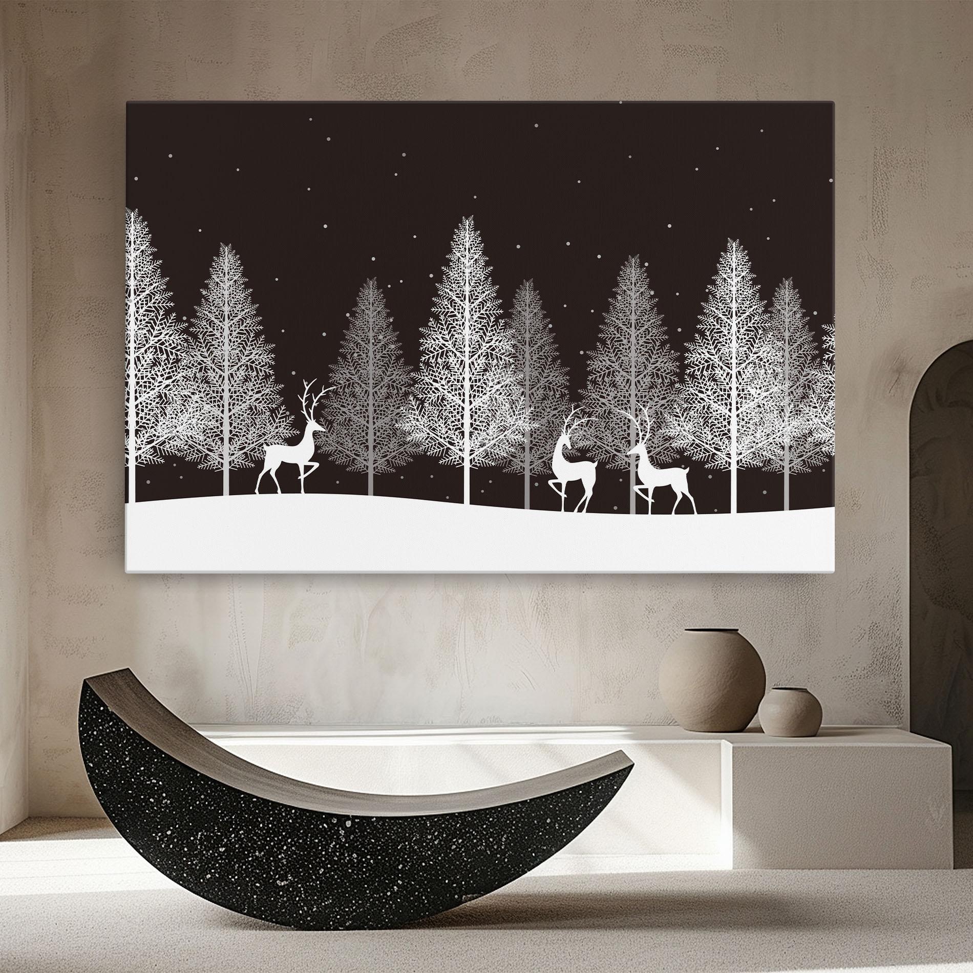 Картина на платно Brown Sky Winter mockup 8