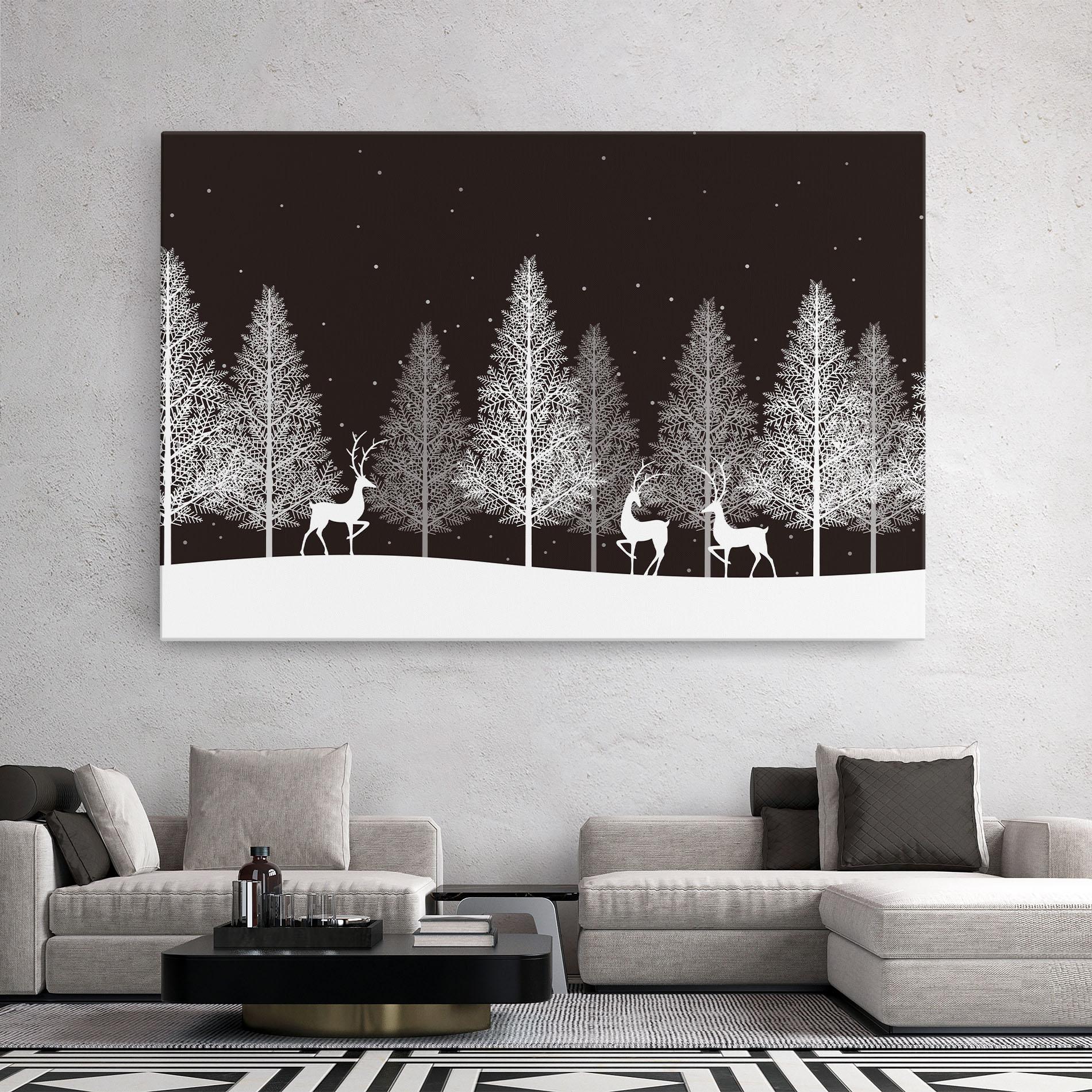 Картина на платно Brown Sky Winter mockup 2