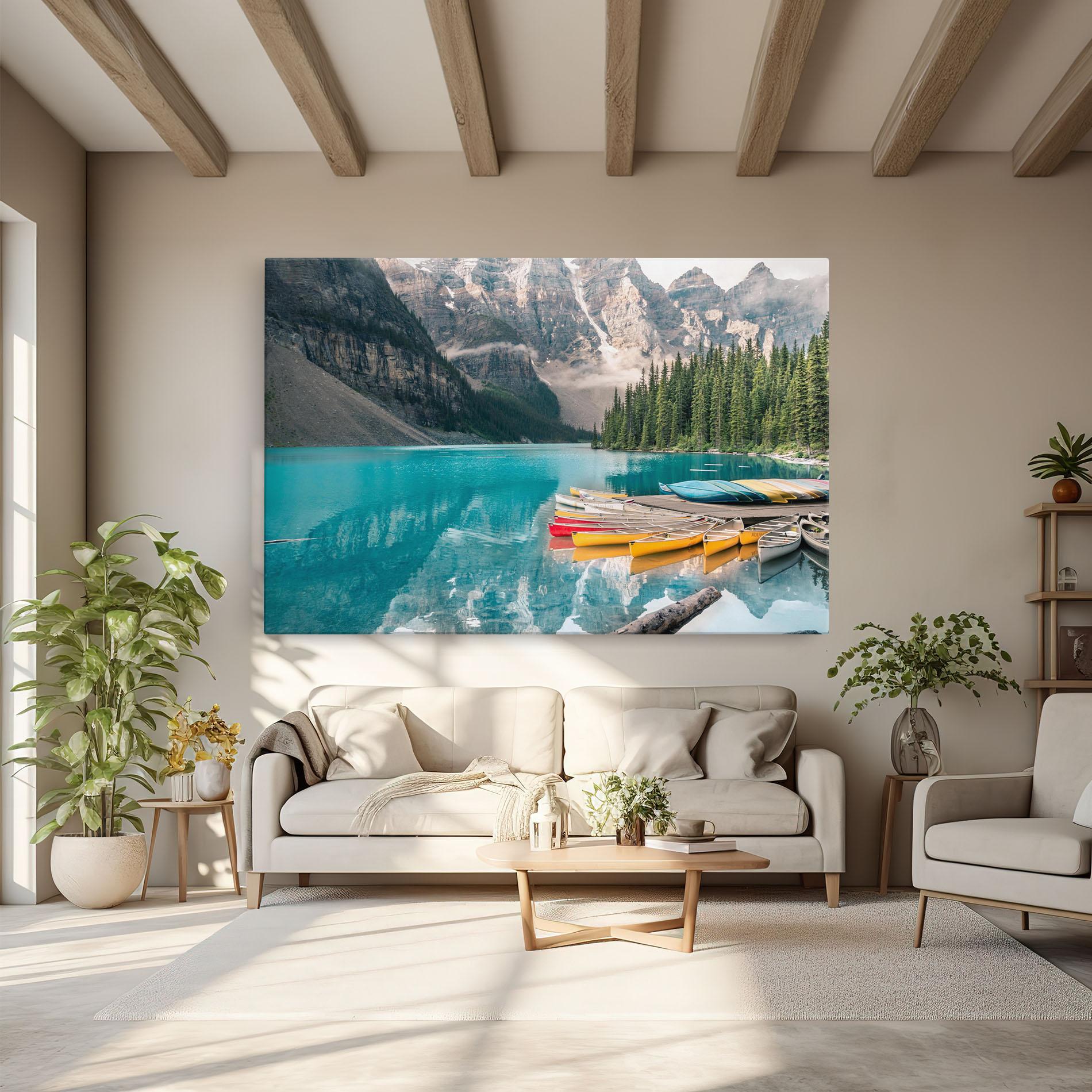 Картина на платно Beautiful Moraine Lake mockup 6