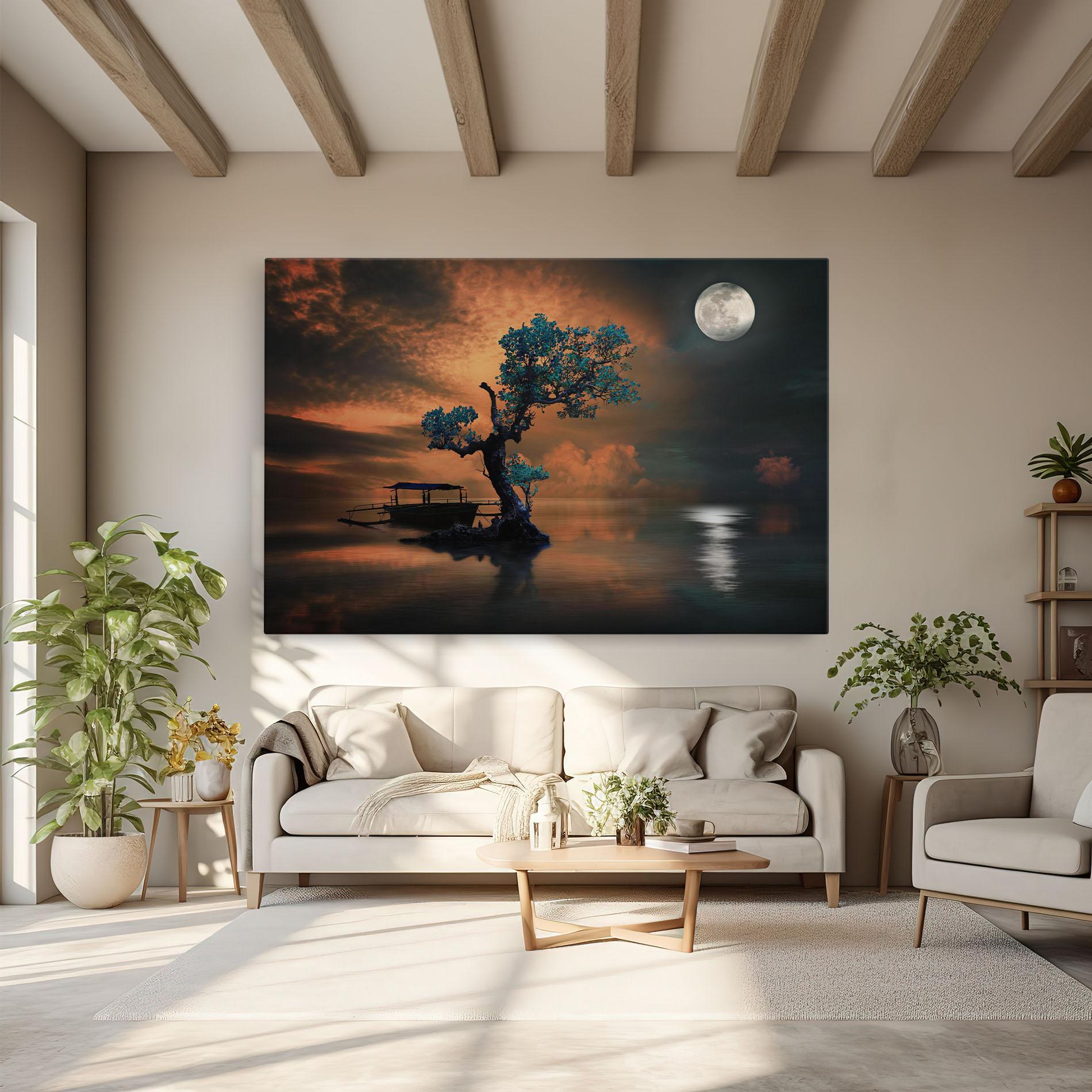 Картина на платно Blue Tree mockup 6