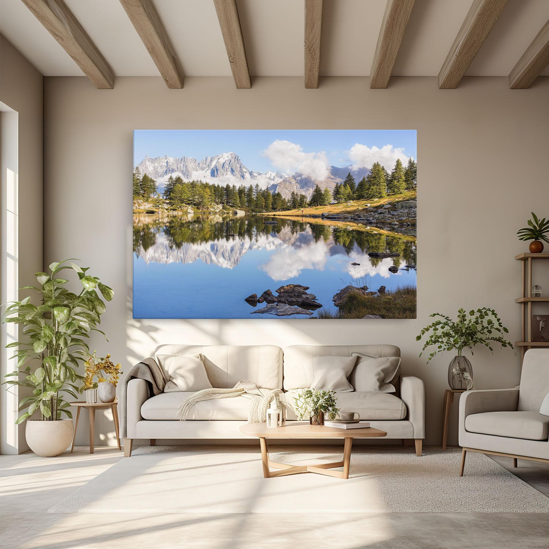 Картина на платно Mountain Reflection mockup 6