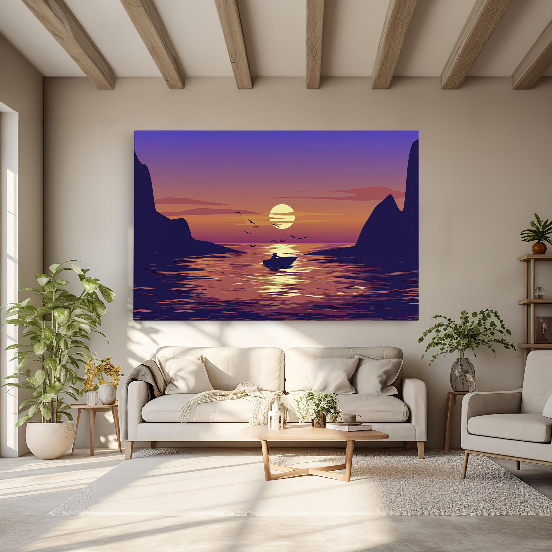 Картина на платно Sunset Scenery View mockup 6